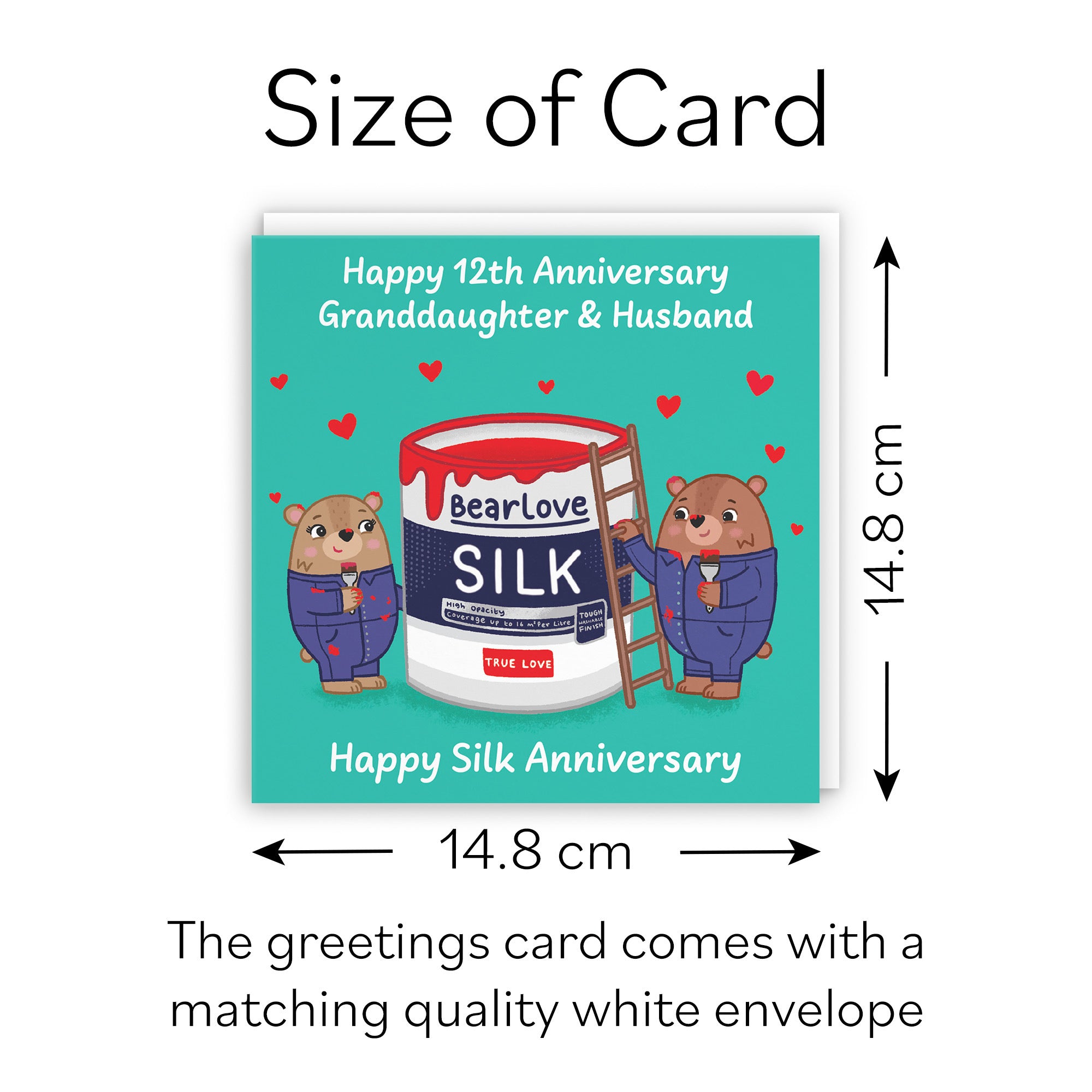 12th Granddaughter And Husband Anniversary Card Love Story - Default Title (B0DHW8VSQG)