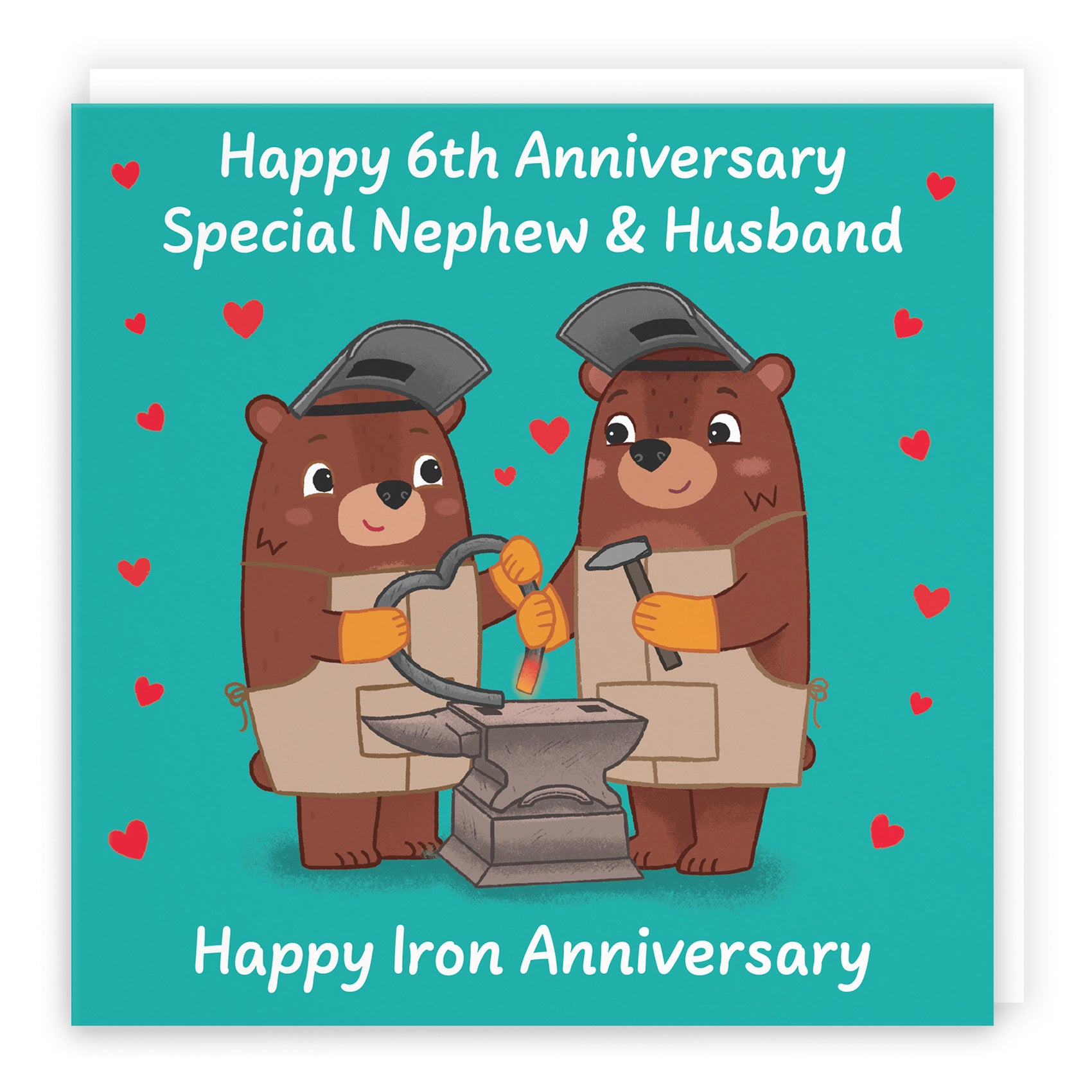 6th Nephew And Husband Anniversary Card Love Story - Default Title (B0DHW8VTM5)