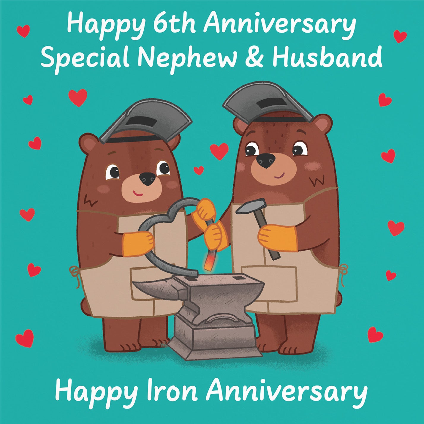 6th Nephew And Husband Anniversary Card Love Story - Default Title (B0DHW8VTM5)