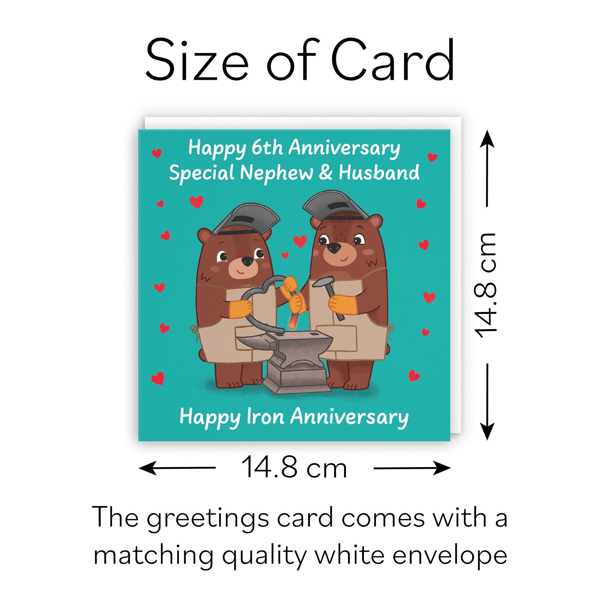 6th Nephew And Husband Anniversary Card Love Story - Default Title (B0DHW8VTM5)