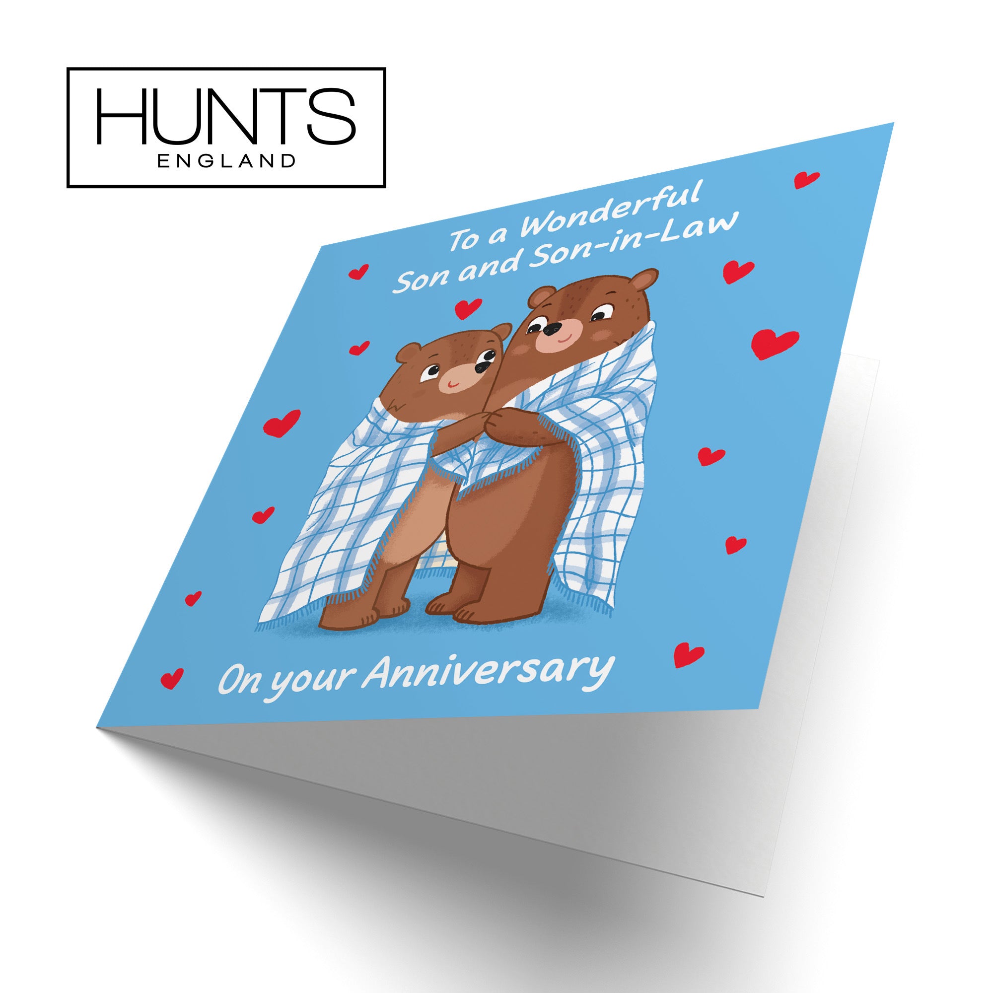 Son And Son In Law Anniversary Card Snuggly Bears Love Story - Default Title (B0DHW8W466)