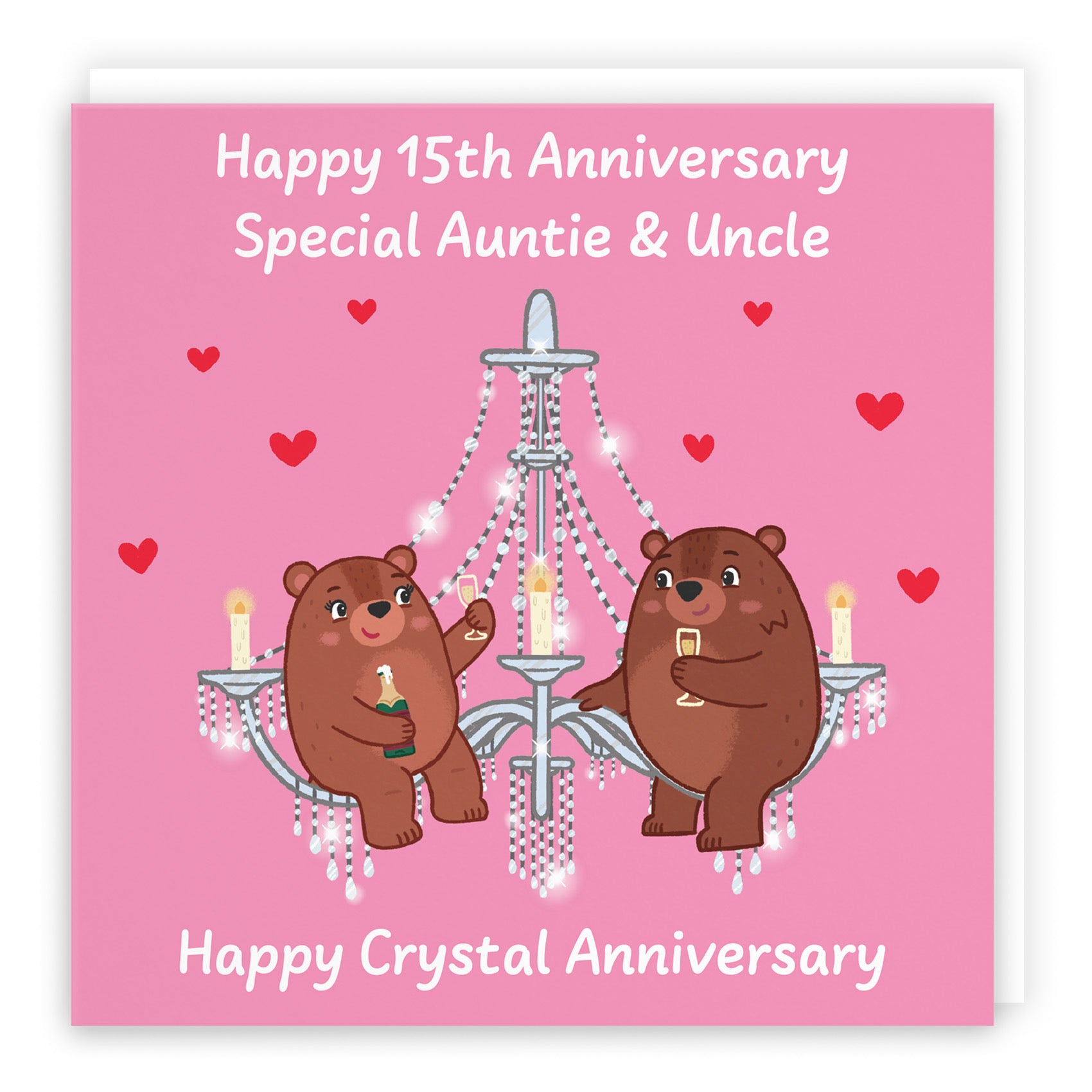 15th Auntie And Uncle Anniversary Card Love Story - Default Title (B0DHW8W468)