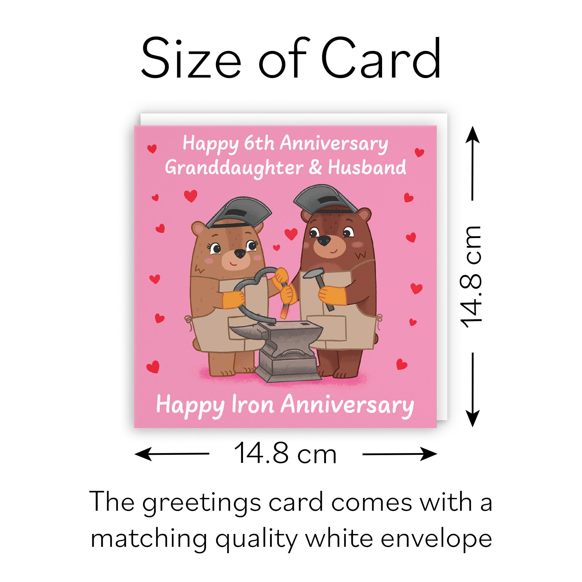 6th Granddaughter And Husband Anniversary Card Love Story - Default Title (B0DHW8W9YT)