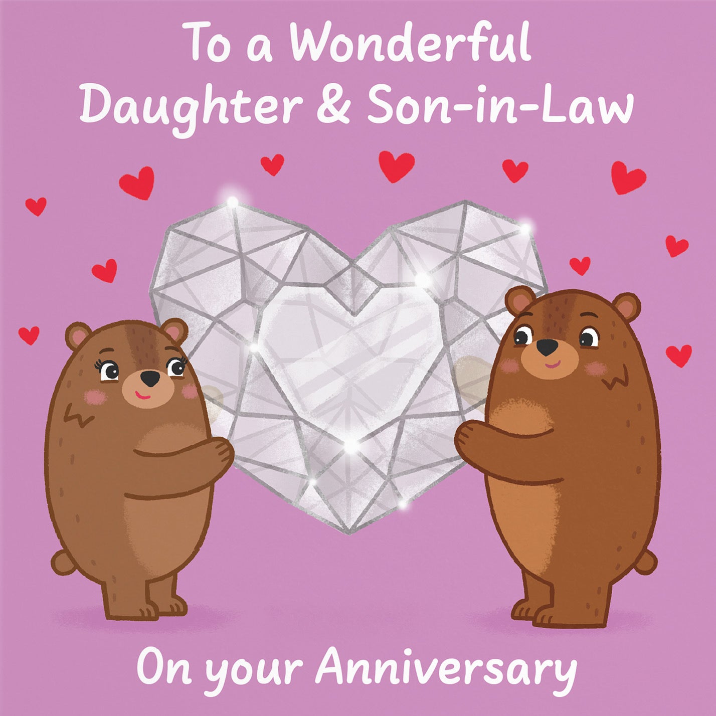 Daughter And Son In Law Anniversary Card Sparkling Love Story - Default Title (B0DHW8WGXJ)