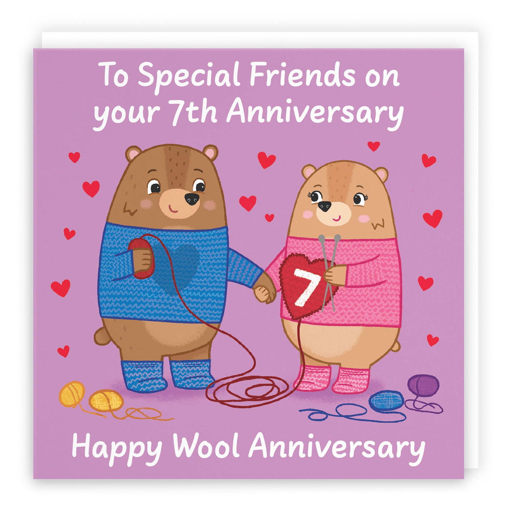 7th Special Friends Anniversary Card Love Story - Default Title (B0DHW8WGXK)