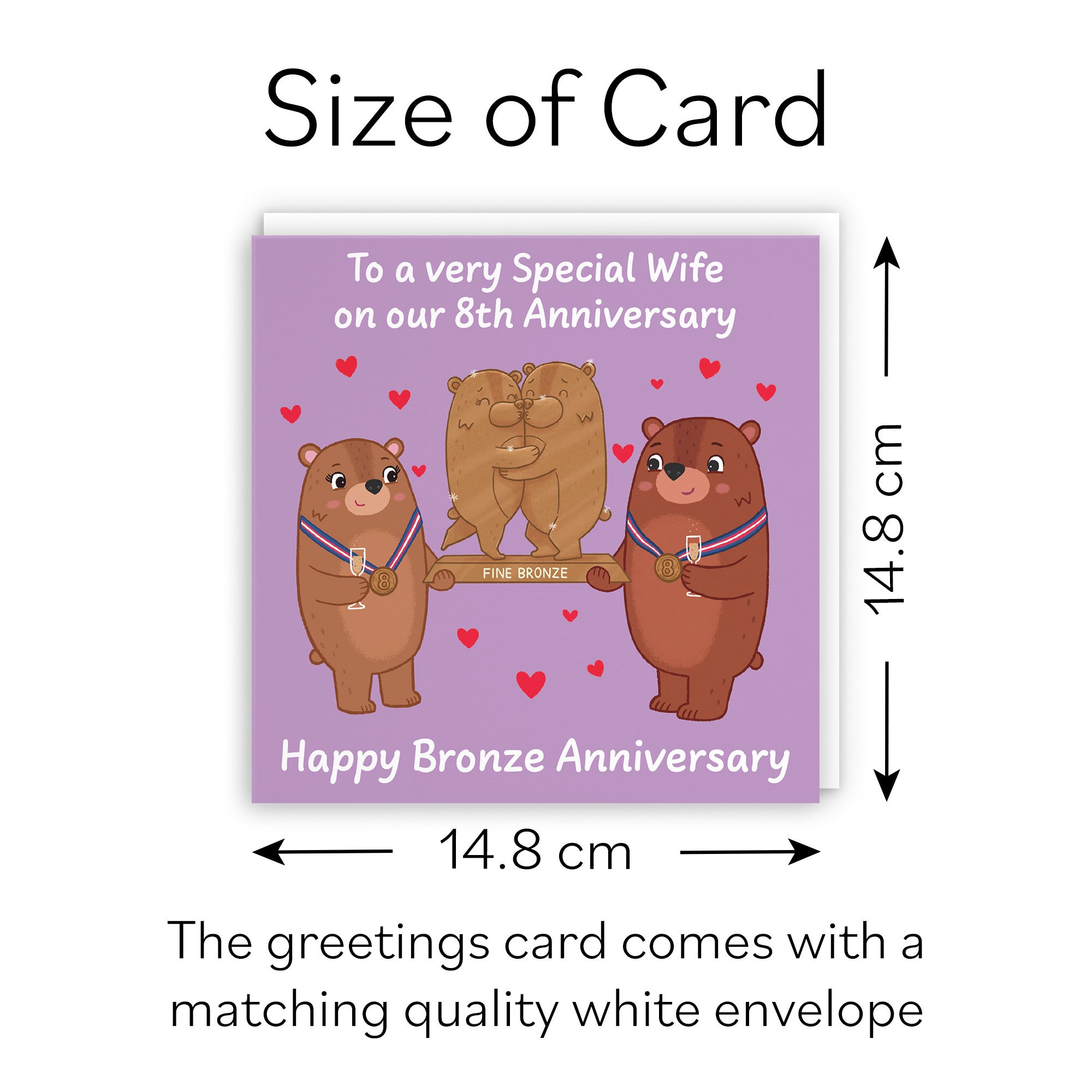 8th Wife Anniversary Card Love Story - Default Title (B0DHW8X19F)