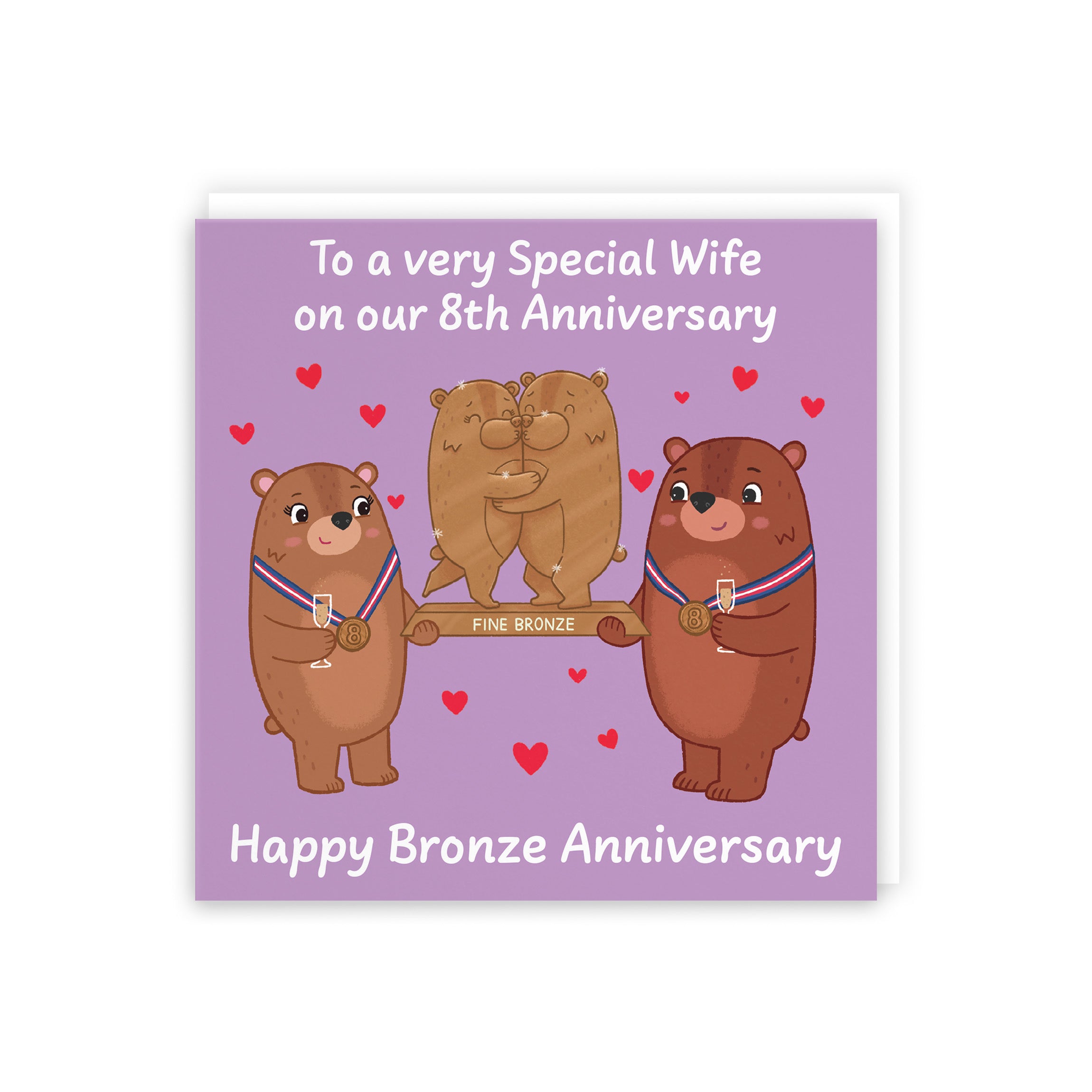 8th Wife Anniversary Card Love Story - Default Title (B0DHW8X19F)