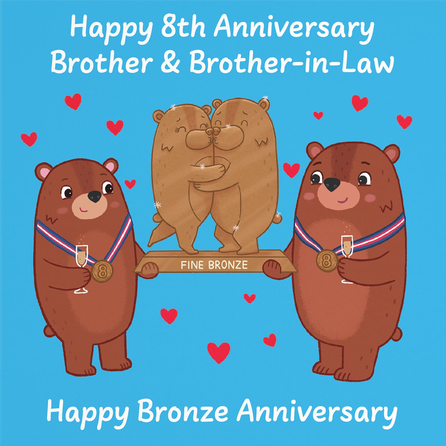 8th Brother And Brother In Law Anniversary Card Love Story - Default Title (B0DHW8XBCP)