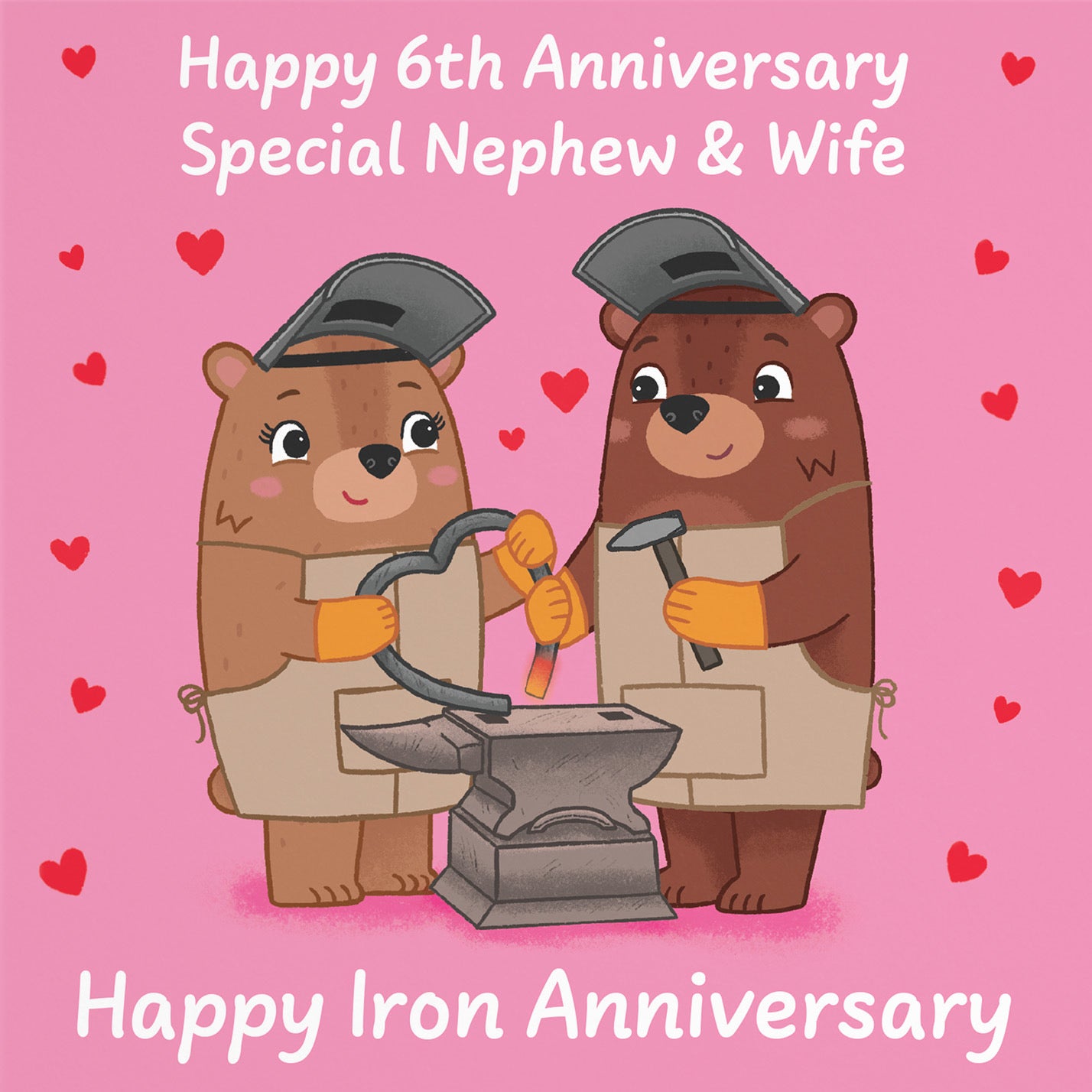 6th Nephew And Wife Anniversary Card Love Story - Default Title (B0DHW8XBCY)