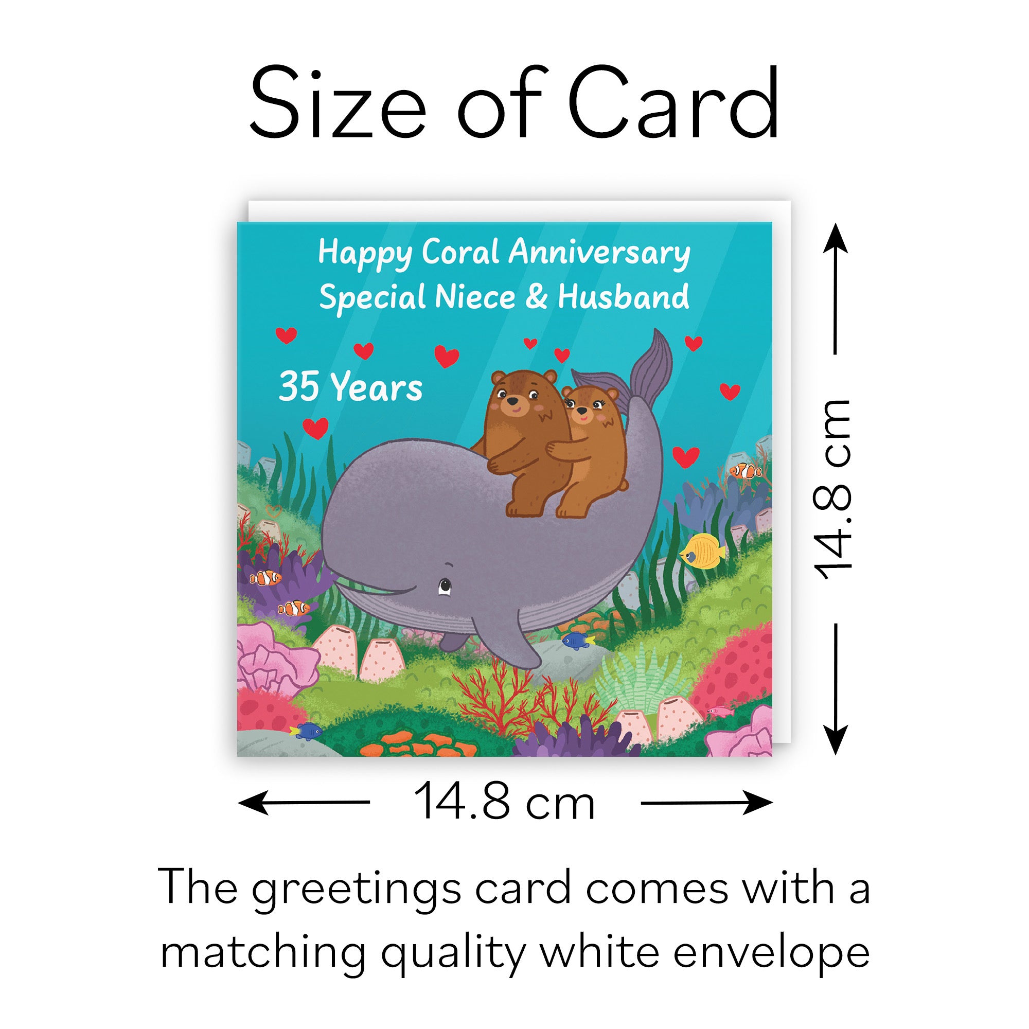 35th Niece And Husband Anniversary Card Love Story - Default Title (B0DHW8XCCN)