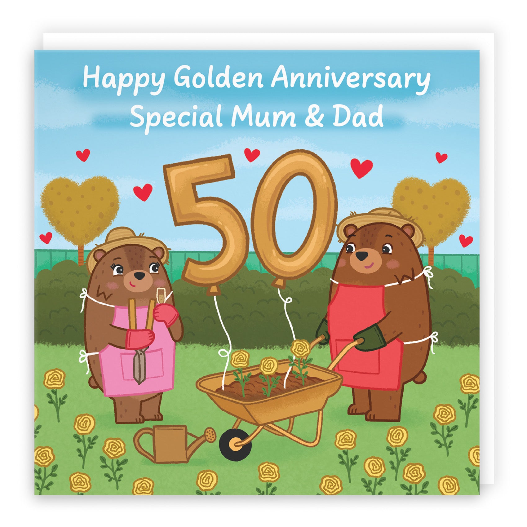 50th Mum And Dad Anniversary Card Love Story - Default Title (B0DHW8XRSR)