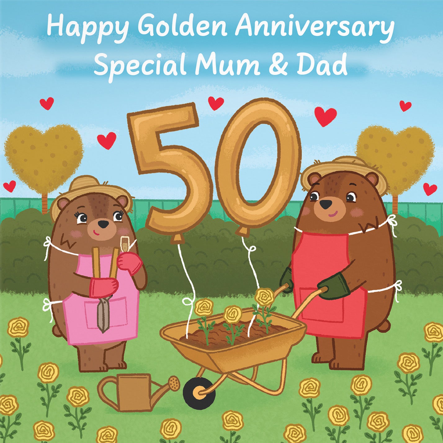 50th Mum And Dad Anniversary Card Love Story - Default Title (B0DHW8XRSR)