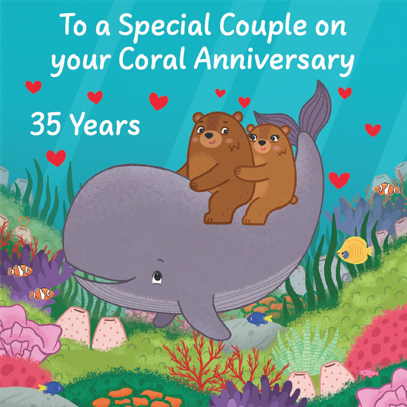 35th Couple Anniversary Card Love Story - Default Title (B0DHW8YBZ1)