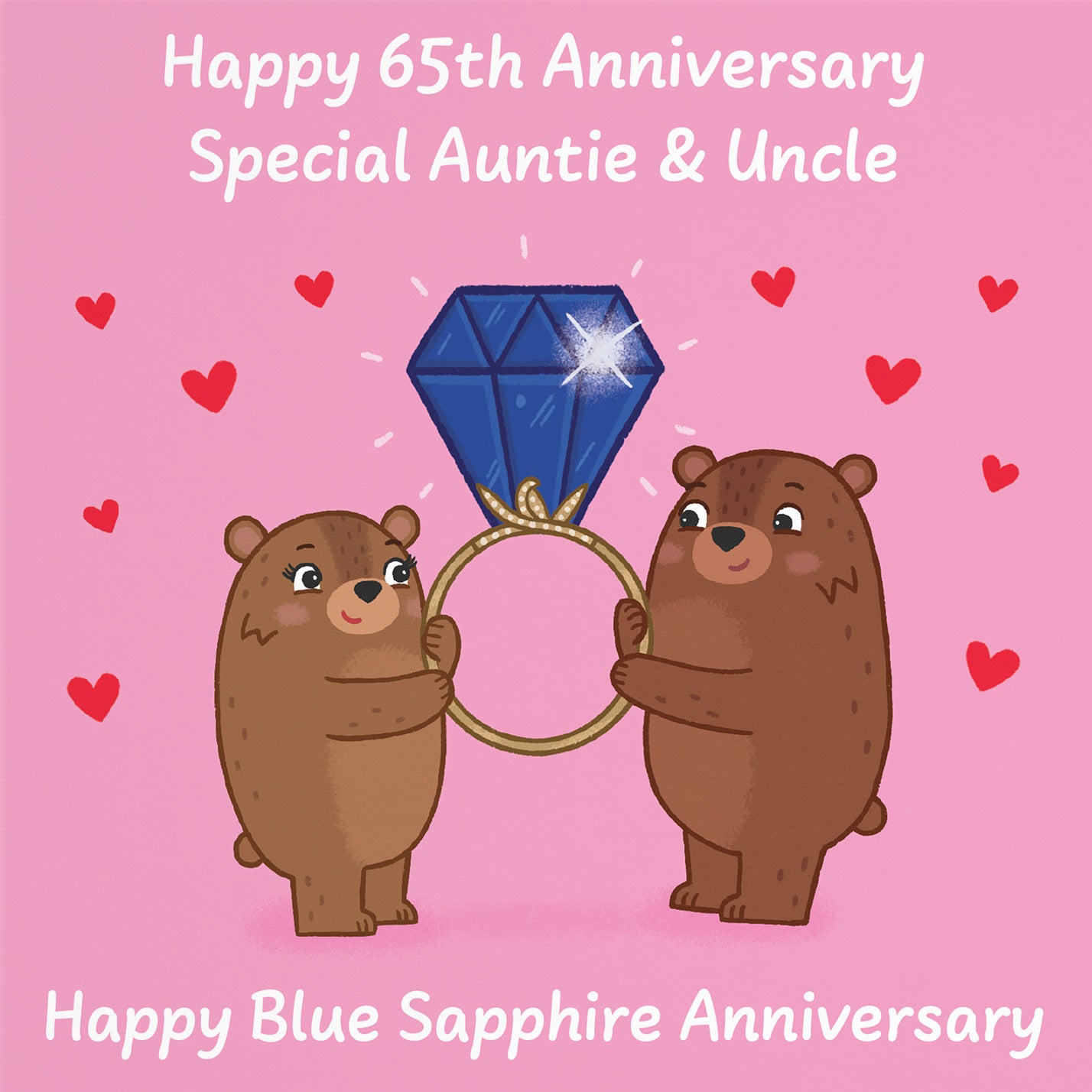 65th Auntie And Uncle Anniversary Card Love Story - Default Title (B0DHW8YJZX)