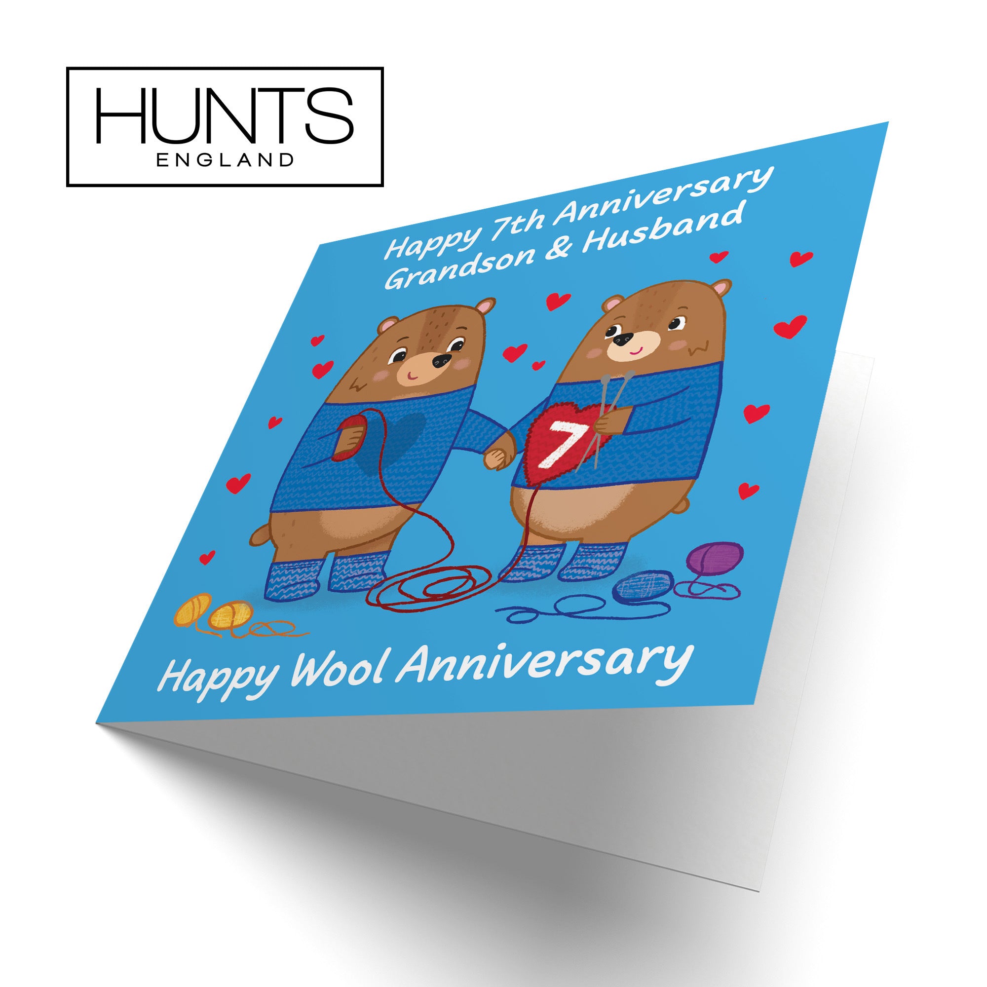 7th Grandson And Husband Anniversary Card Love Story - Default Title (B0DHW917KQ)