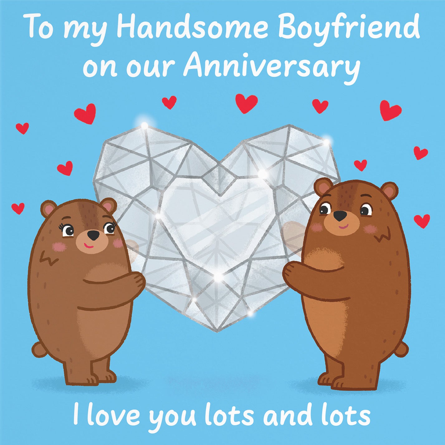 Boyfriend Anniversary Card Sparkling Love Story - Default Title (B0DHW91K4Q)