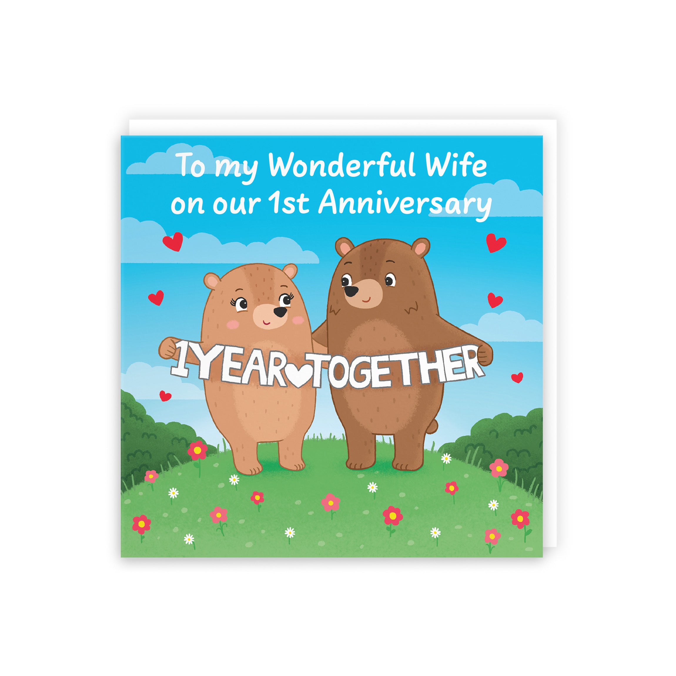 1st Wife Anniversary Card Love Story - Default Title (B0DHW91PN7)