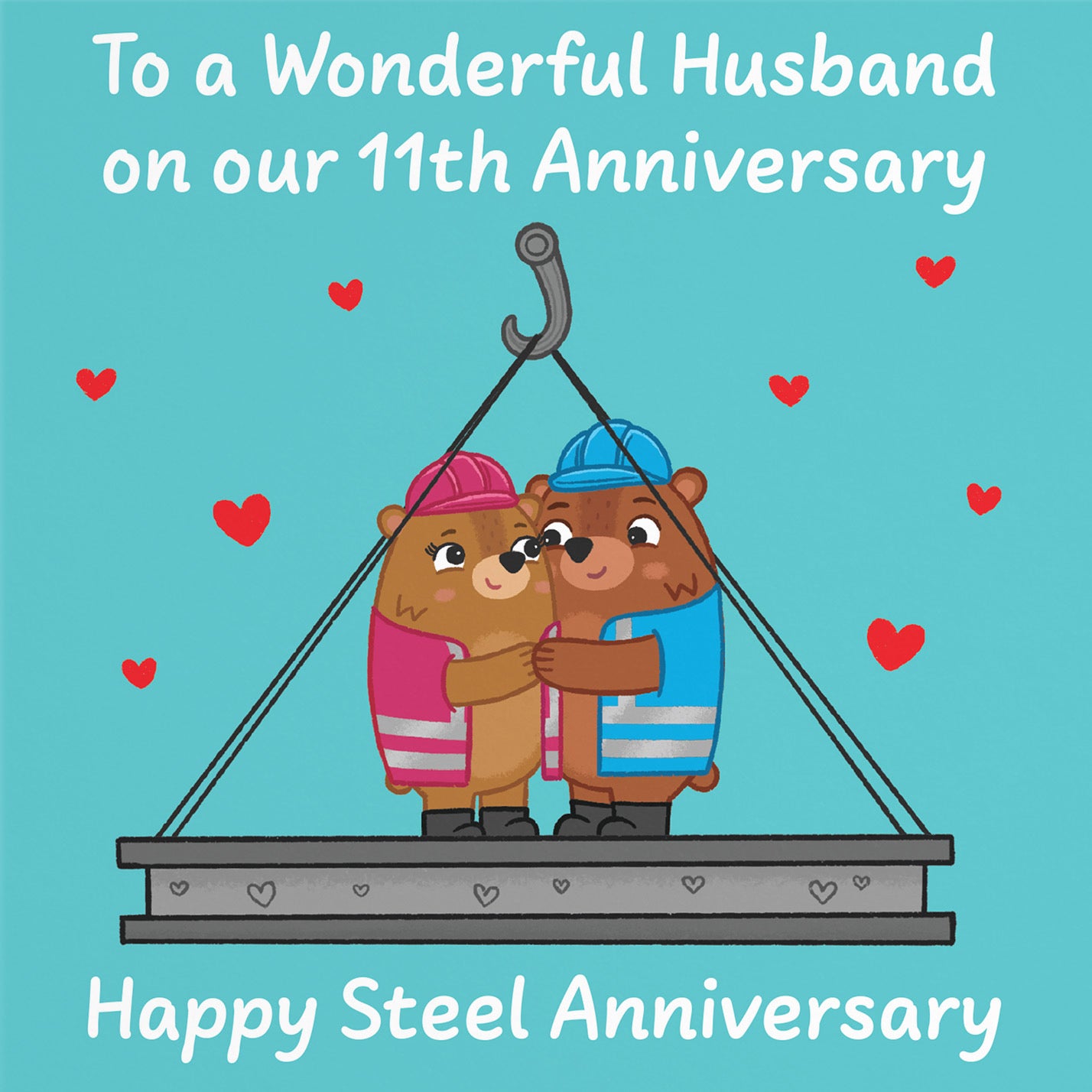 11th Husband Anniversary Card Love Story - Default Title (B0DHW921KL)