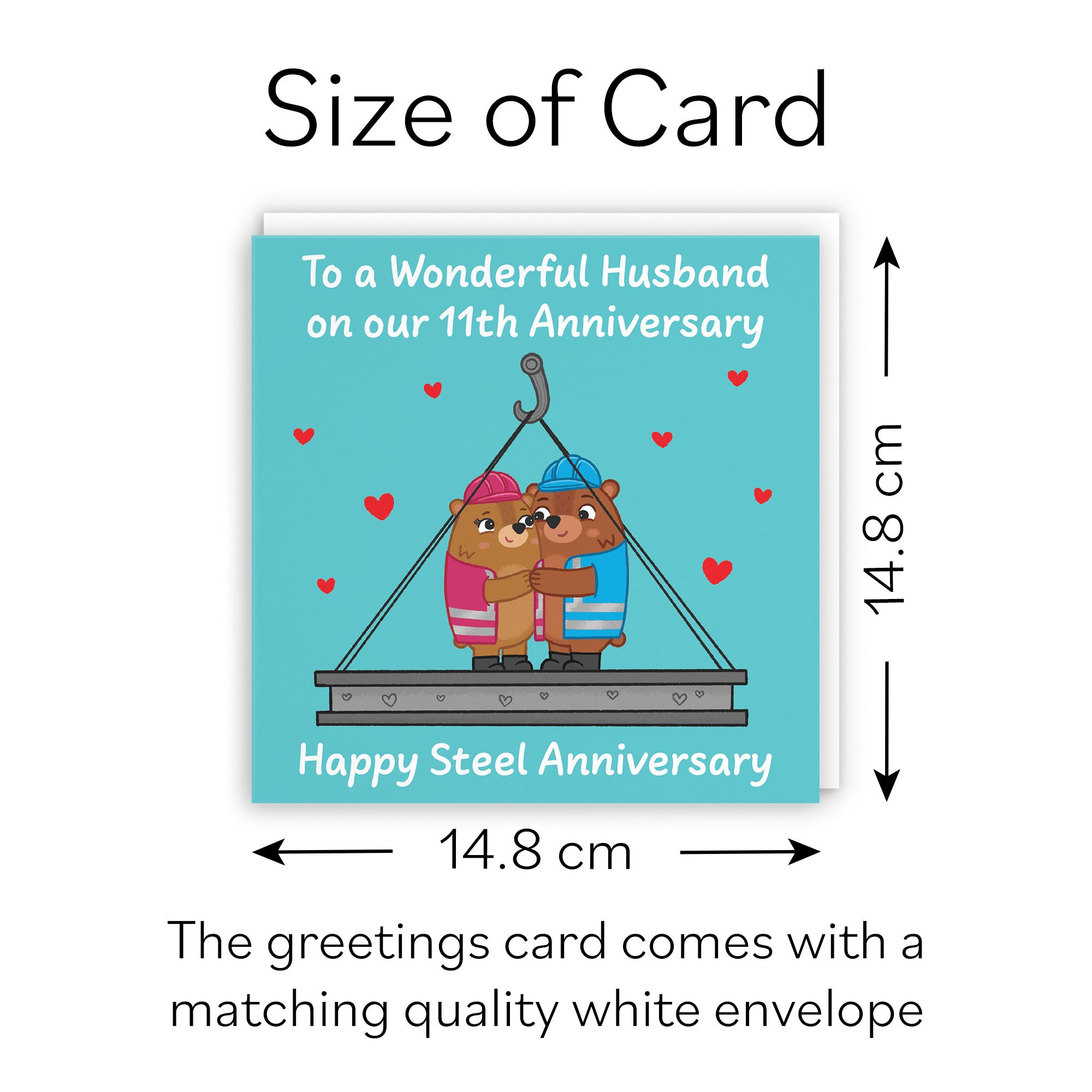 11th Husband Anniversary Card Love Story - Default Title (B0DHW921KL)