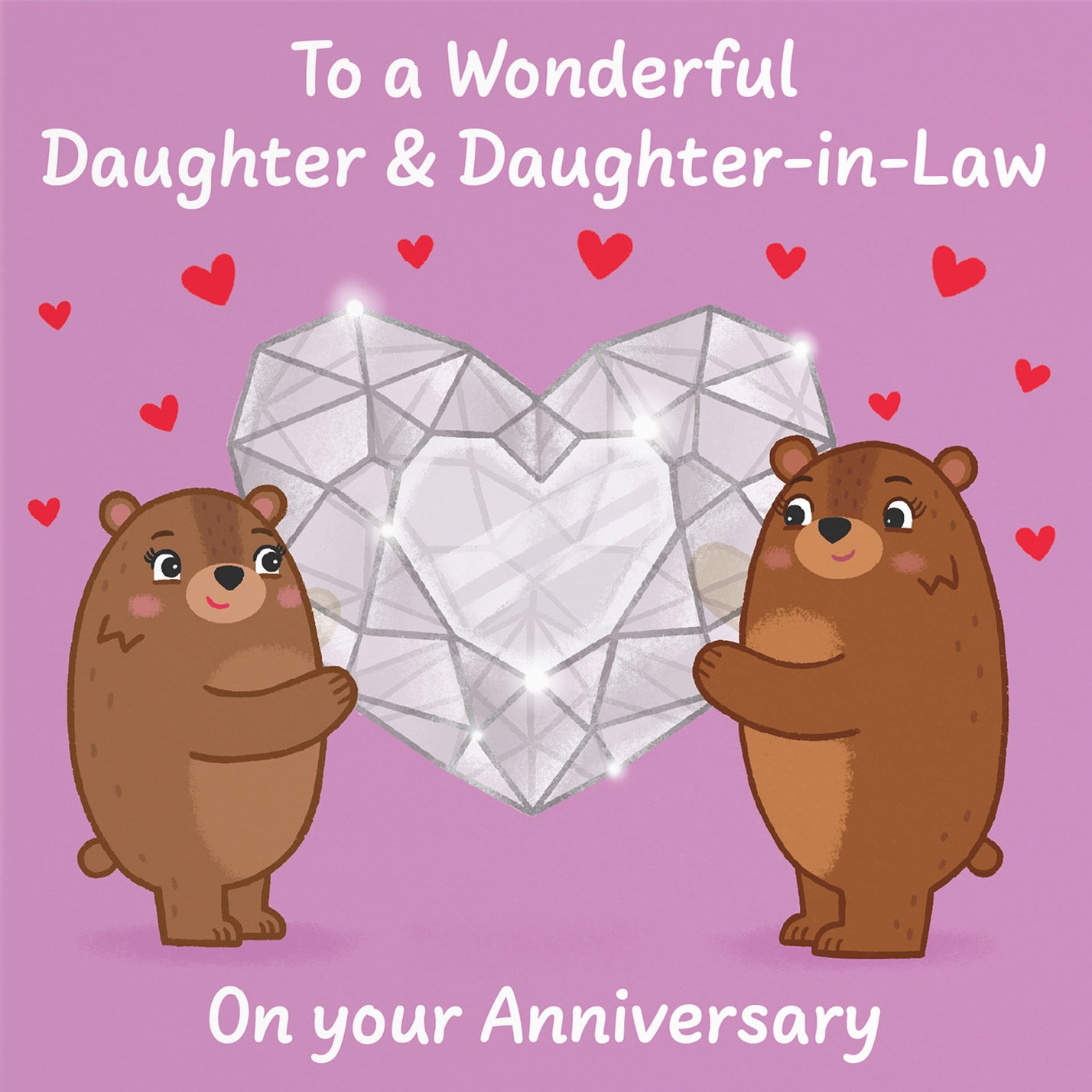 Daughter And Daughter In Law Anniversary Card Sparkling Love Story - Default Title (B0DHW9284P)