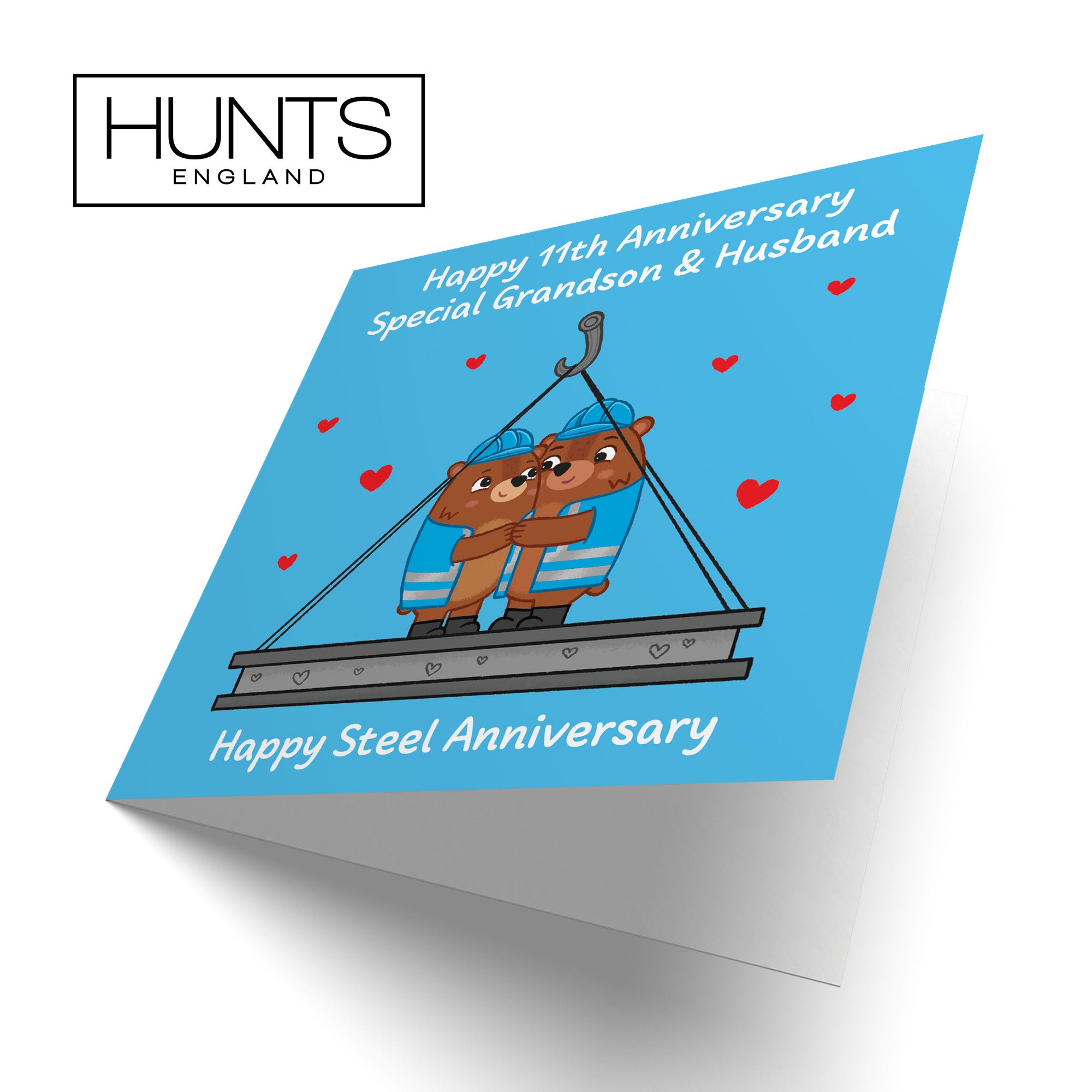 11th Grandson And Husband Anniversary Card Love Story - Default Title (B0DHW92855)