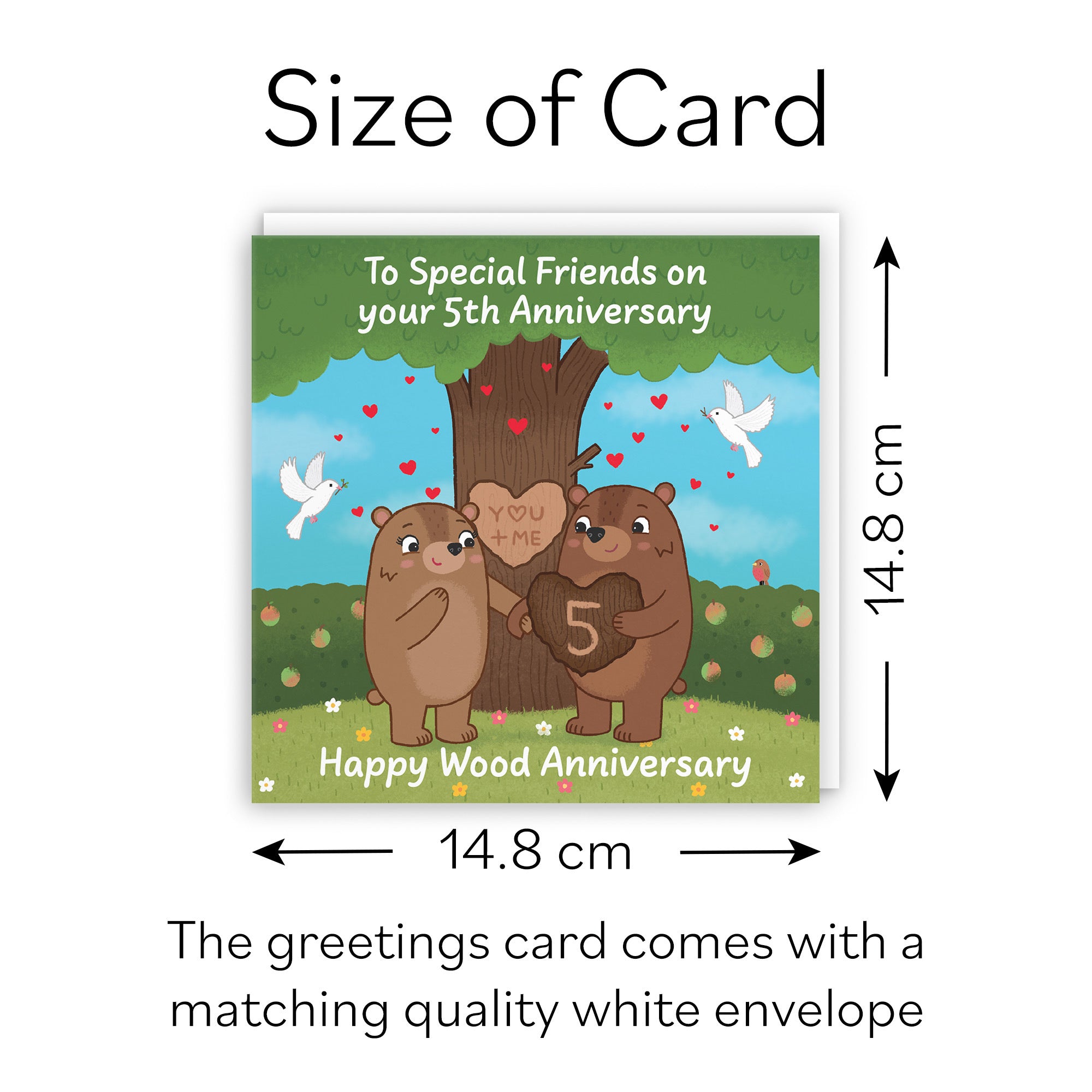 5th Special Friends Anniversary Card Love Story - Default Title (B0DHW934XW)