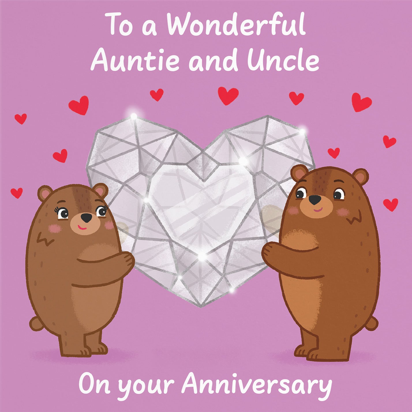 Auntie And Uncle Anniversary Card Sparkling Love Story - Default Title (B0DHW9391L)