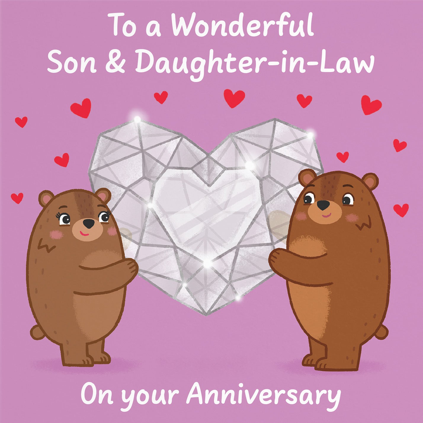 Son And Daughter In Law Anniversary Card Sparkling Love Story - Default Title (B0DHW93D8J)