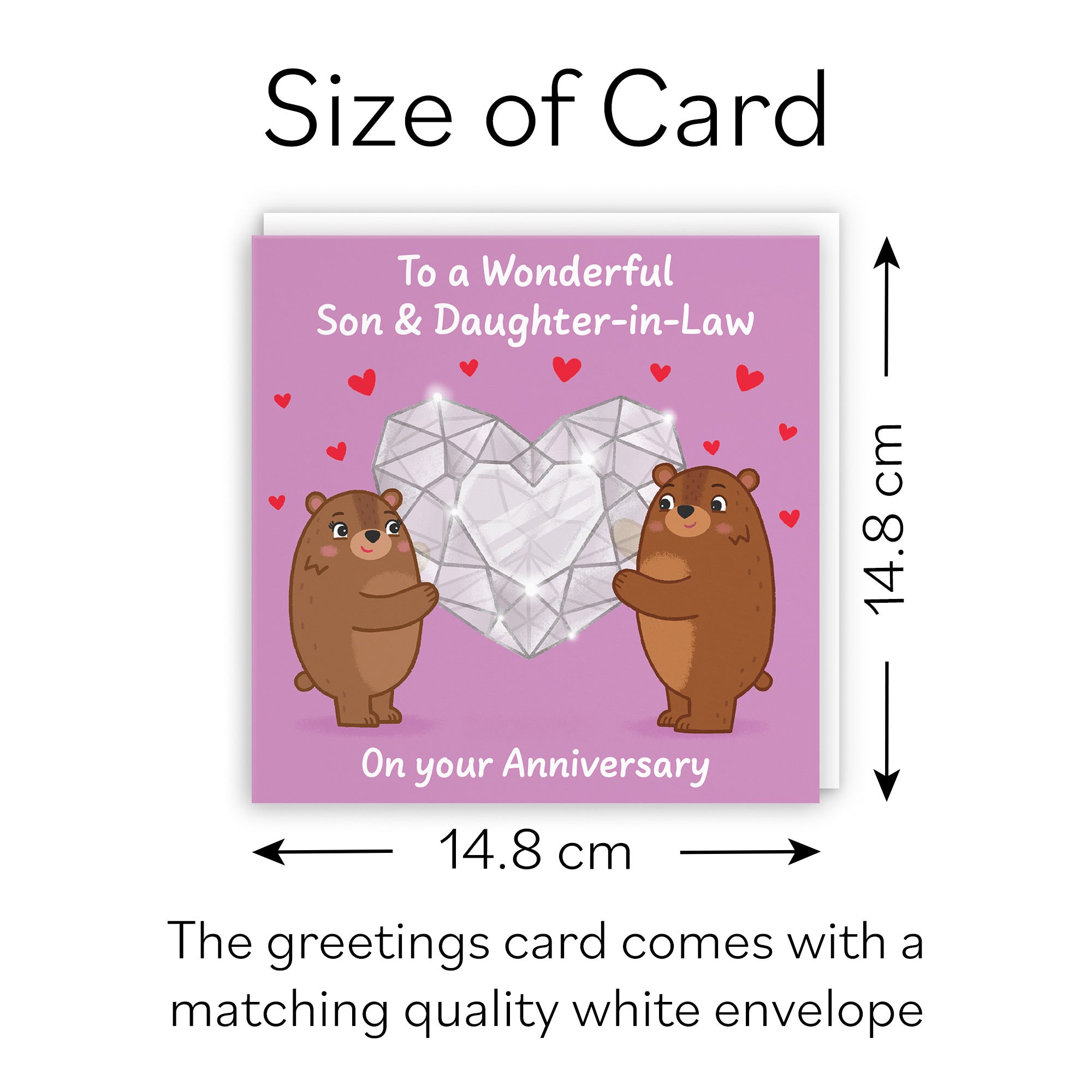 Son And Daughter In Law Anniversary Card Sparkling Love Story - Default Title (B0DHW93D8J)