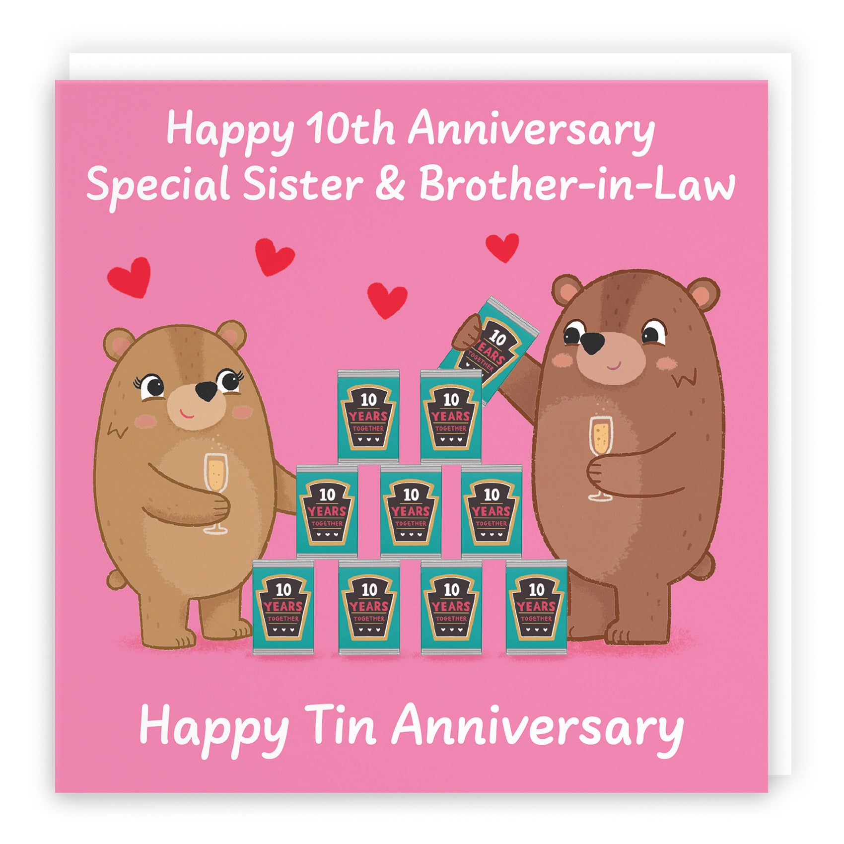 10th Sister And Brother In Law Anniversary Card Love Story - Default Title (B0DHW93K27)