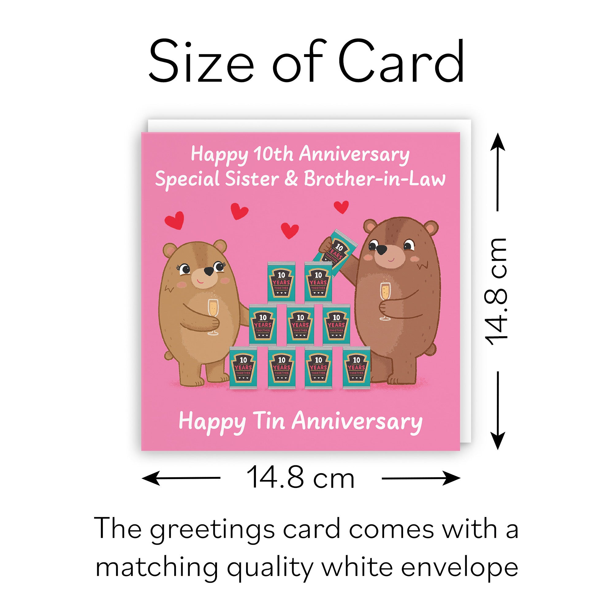 10th Sister And Brother In Law Anniversary Card Love Story - Default Title (B0DHW93K27)