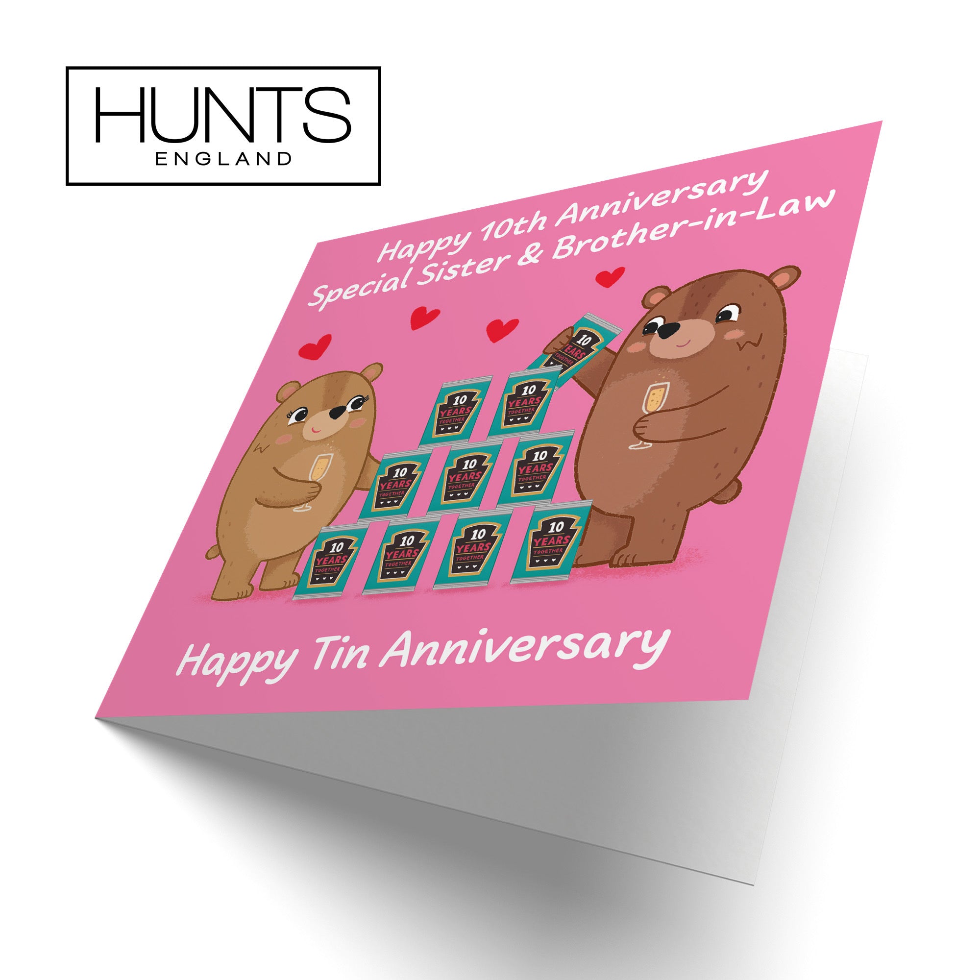 10th Sister And Brother In Law Anniversary Card Love Story - Default Title (B0DHW93K27)