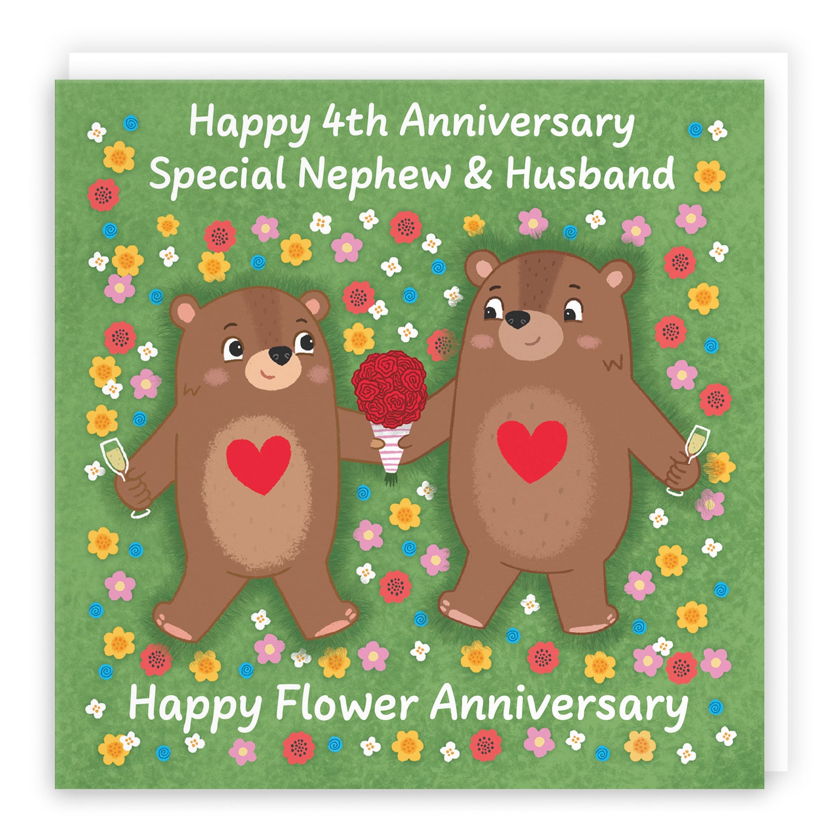 4th Nephew And Husband Anniversary Card Love Story - Default Title (B0DHW93WYB)