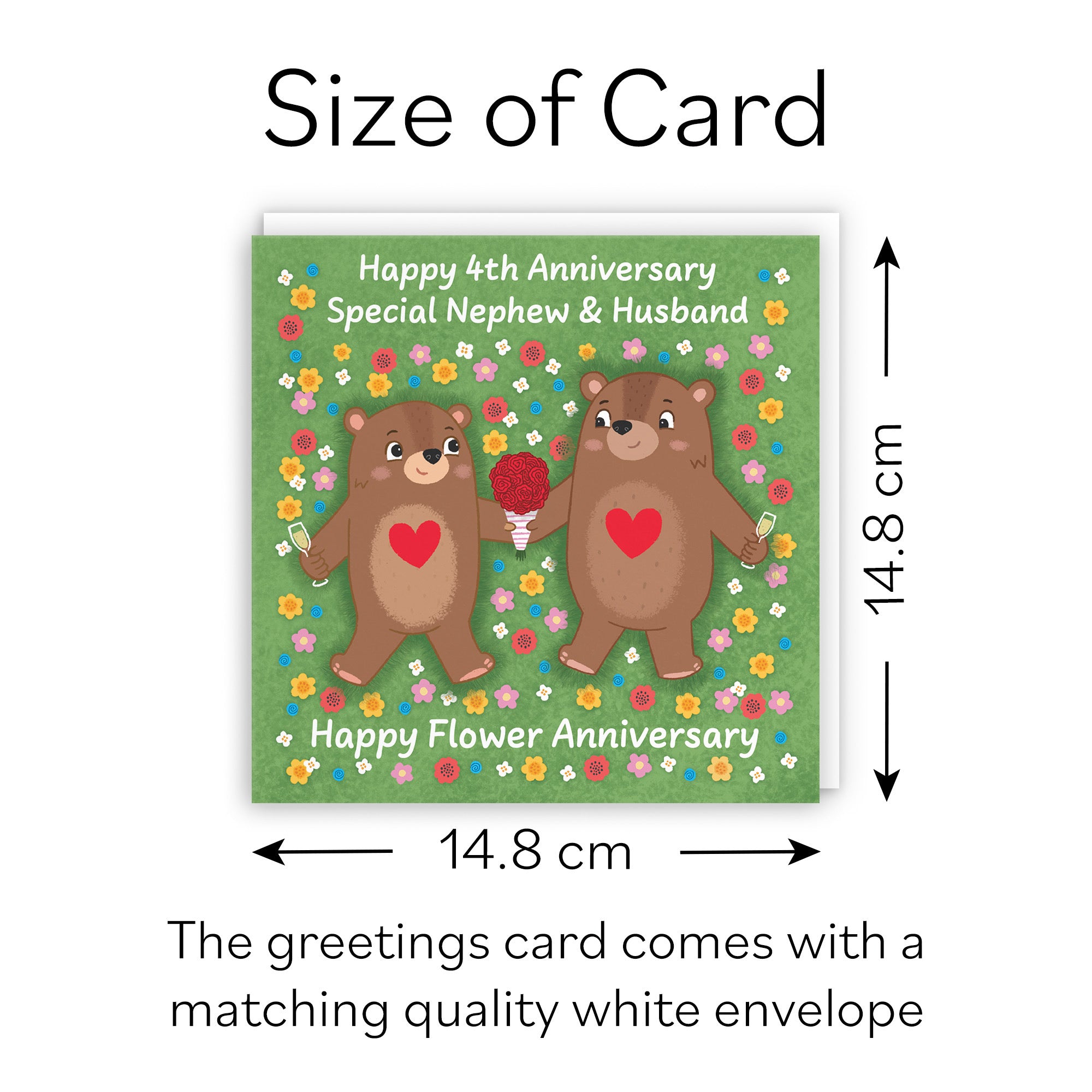 4th Nephew And Husband Anniversary Card Love Story - Default Title (B0DHW93WYB)