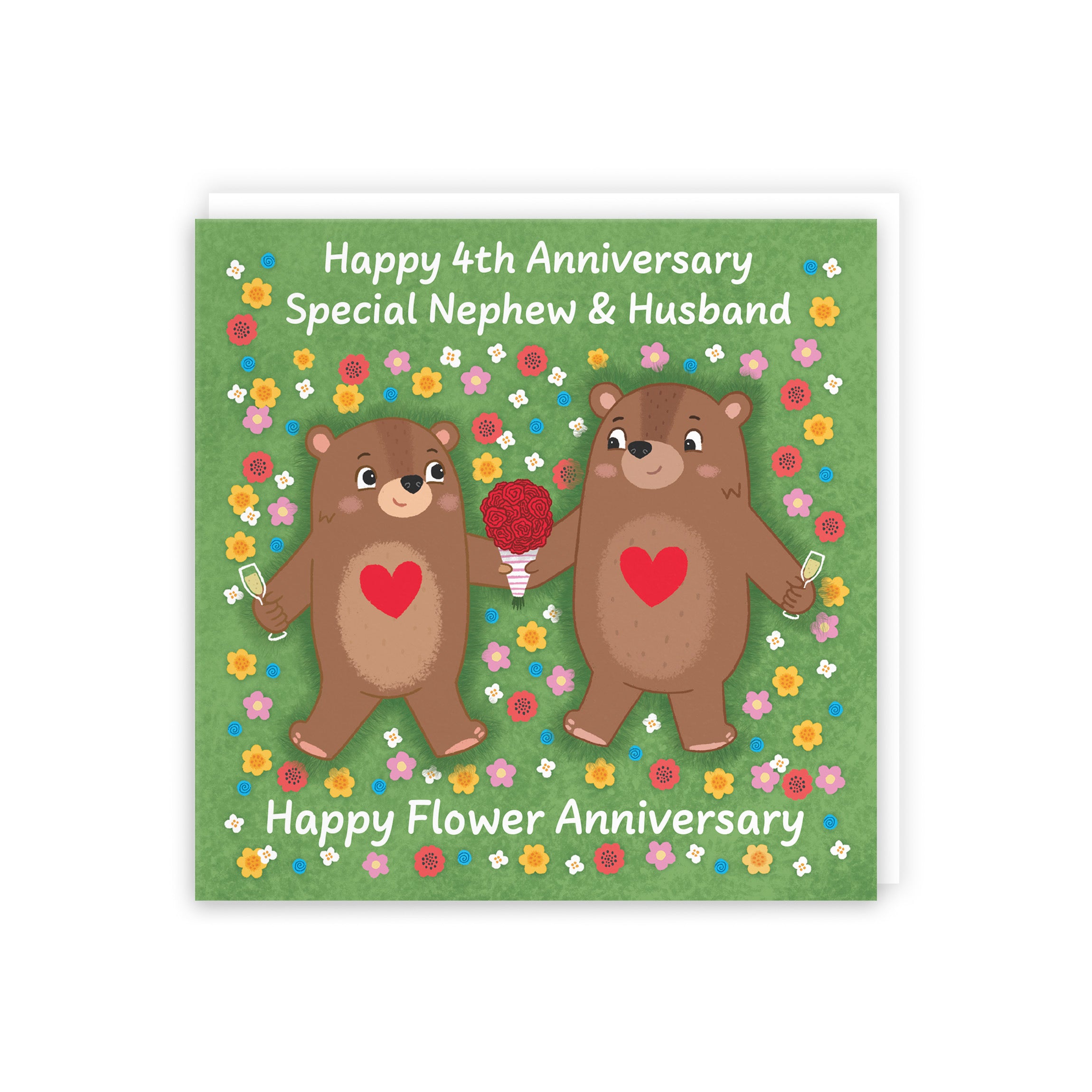 4th Nephew And Husband Anniversary Card Love Story - Default Title (B0DHW93WYB)