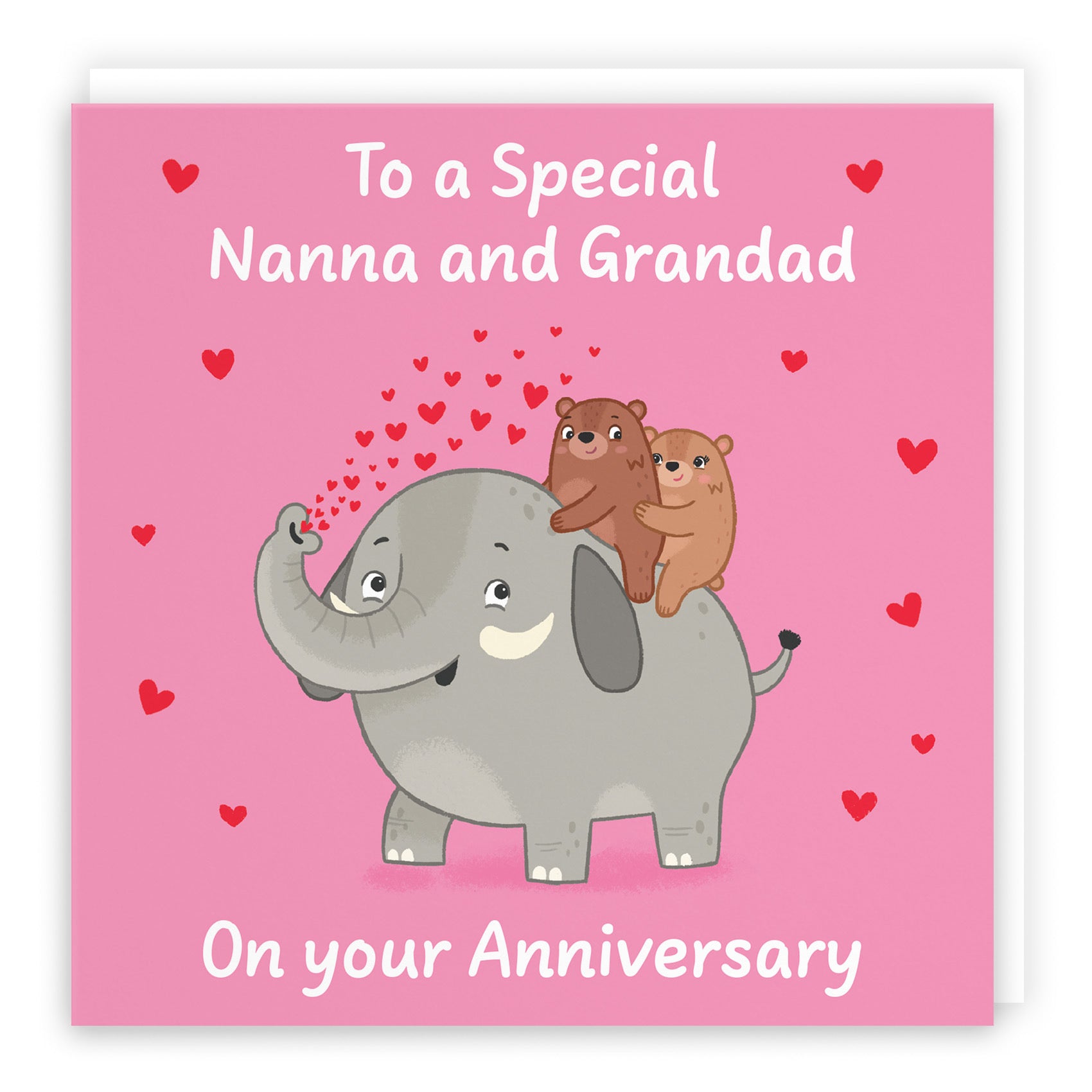 Nanna And Grandad Anniversary Card Elephant Love Story - Default Title (B0DHW93WYC)