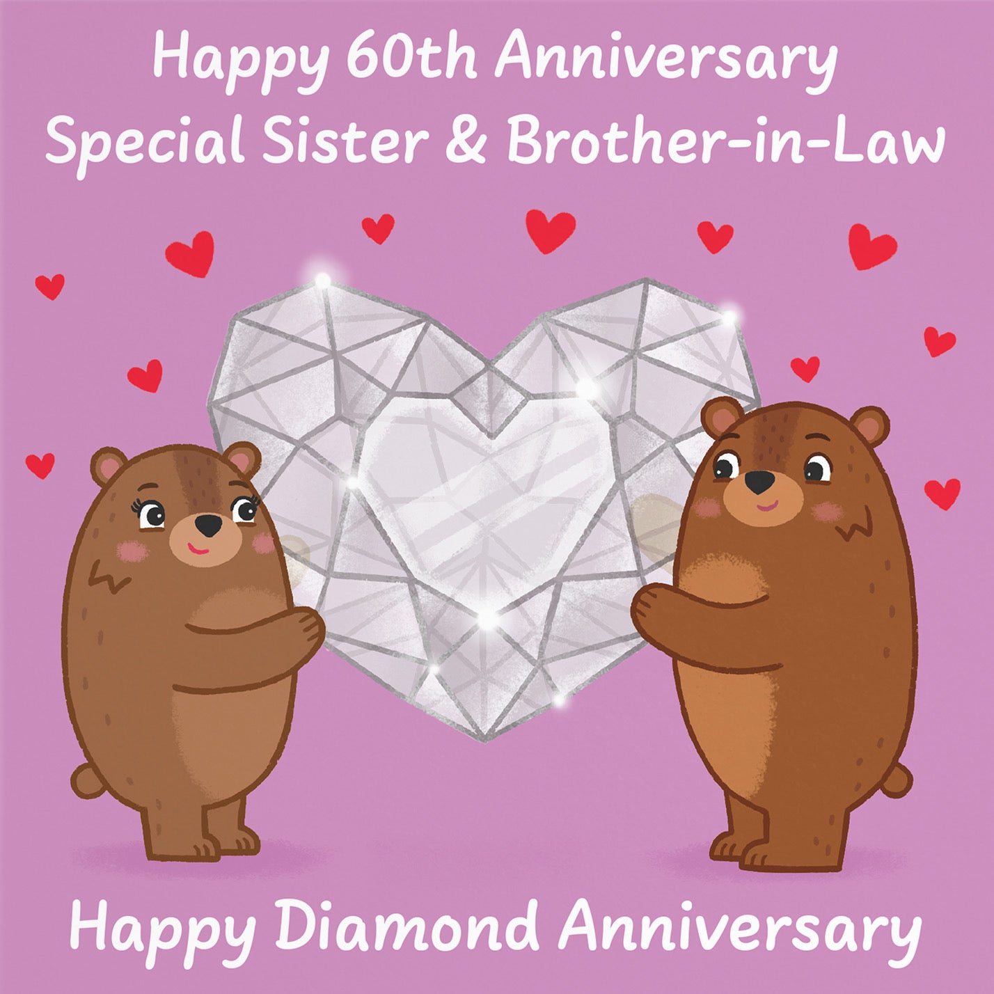 60th Sister And Brother In Law Anniversary Card Love Story - Default Title (B0DHW9428C)