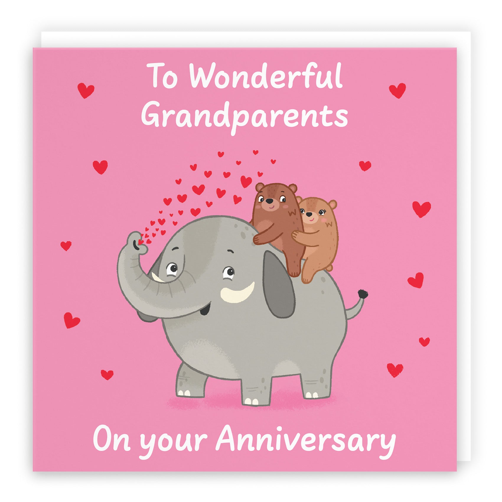 Grandparents Anniversary Card Elephant Love Story - Default Title (B0DHW95CR6)