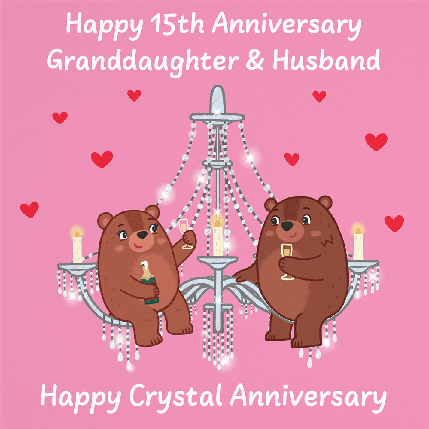 15th Granddaughter And Husband Anniversary Card Love Story - Default Title (B0DHW95DJN)