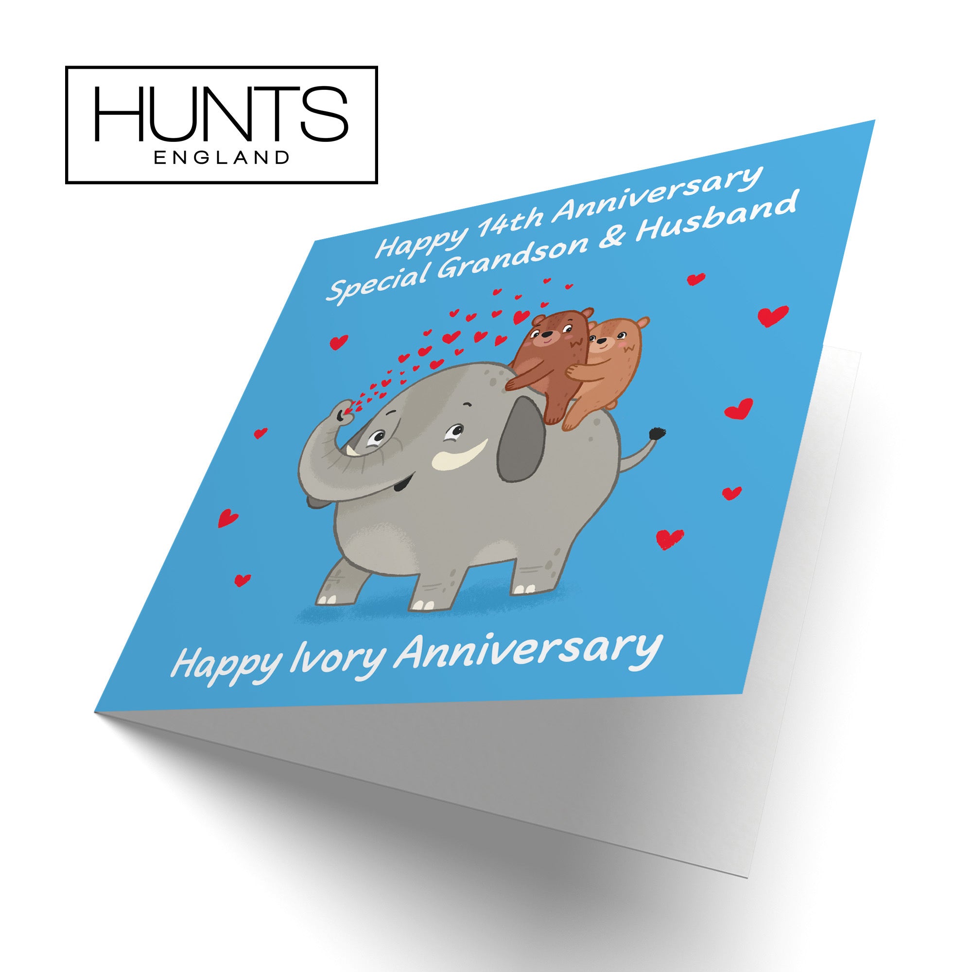 14th Grandson And Husband Anniversary Card Love Story - Default Title (B0DHW96K1H)