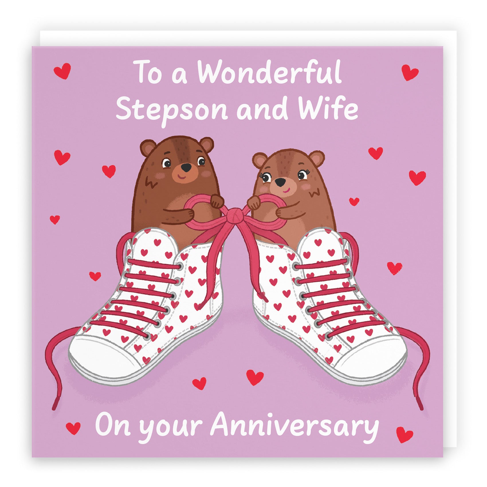 Stepson And Wife Anniversary Card Laces Love Story - Default Title (B0DHW96K1J)