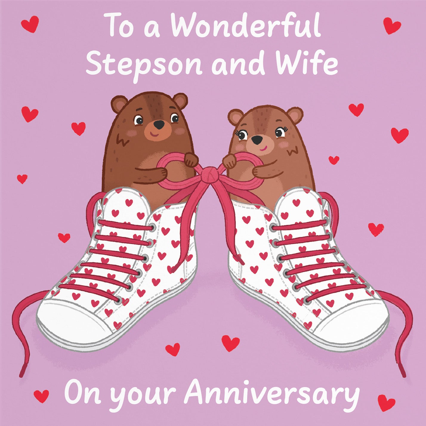 Stepson And Wife Anniversary Card Laces Love Story - Default Title (B0DHW96K1J)