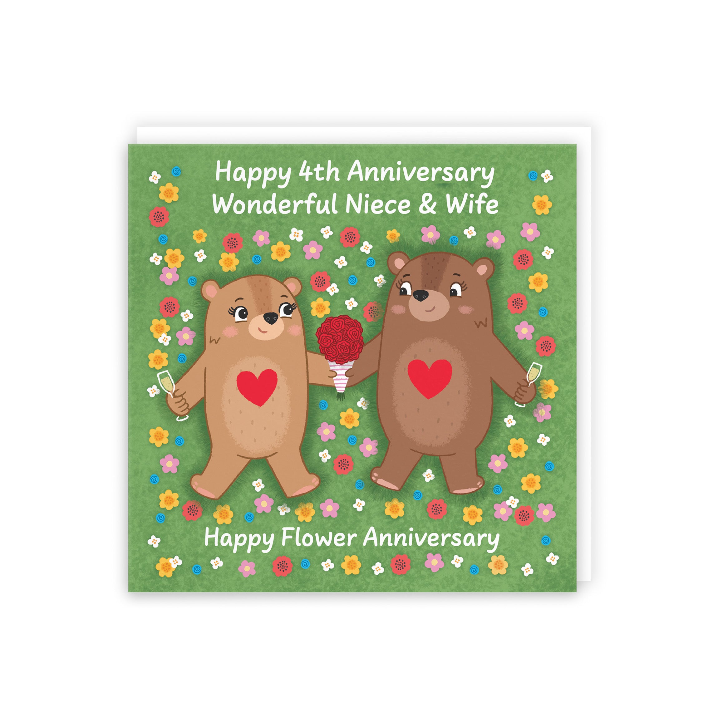 4th Niece And Wife Anniversary Card Love Story - Default Title (B0DHW9719D)