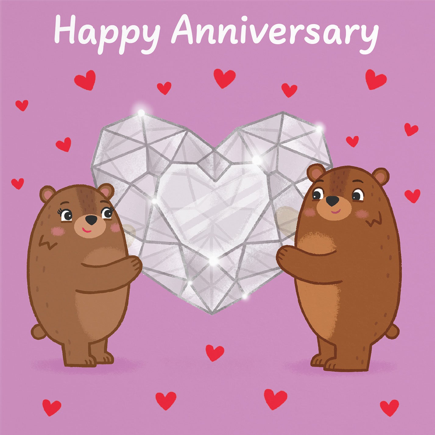 Sparkling Love Anniversary Card Love Story - Default Title (B0DHW972Y1)