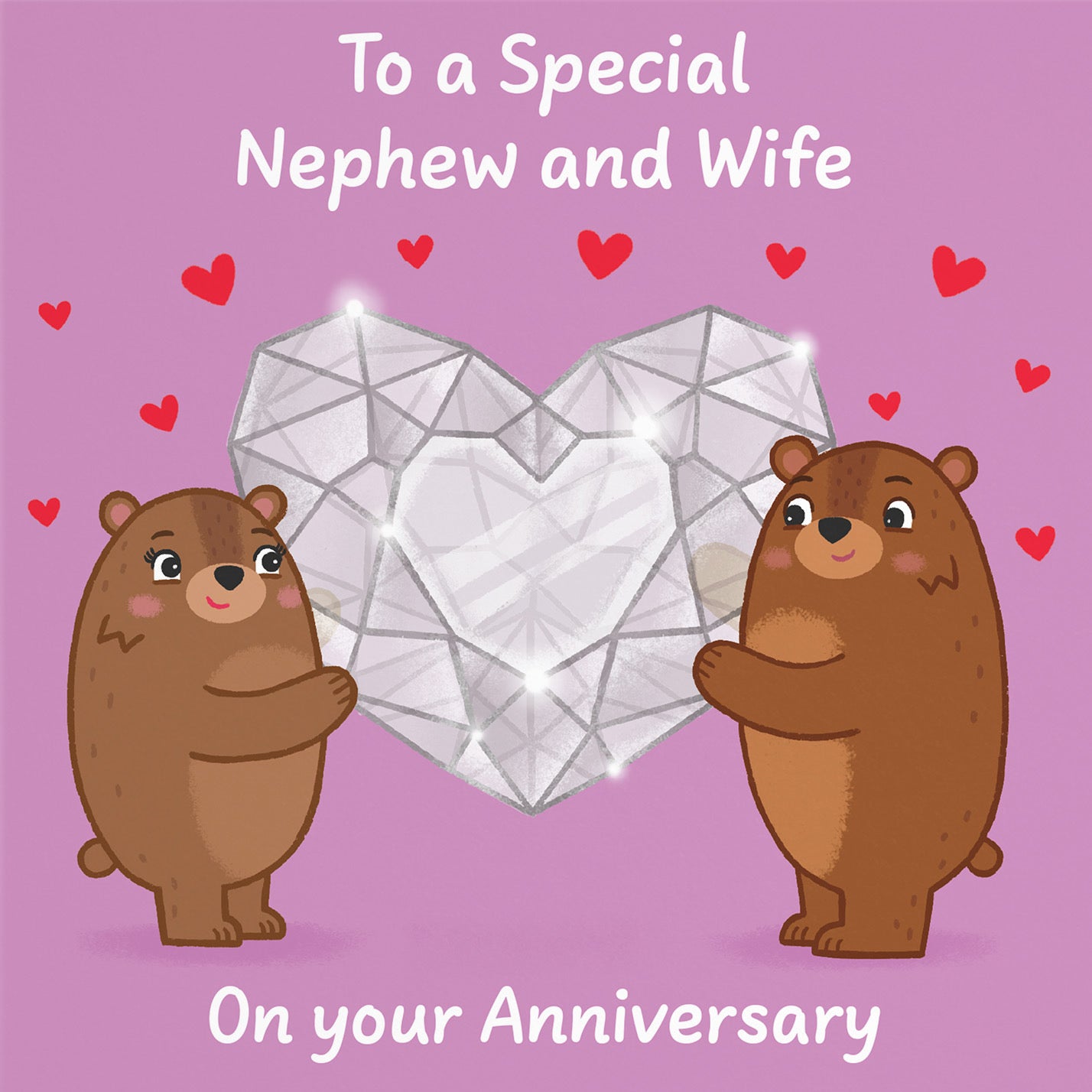 Nephew And Wife Anniversary Card Sparkling Love Story - Default Title (B0DHW977RX)