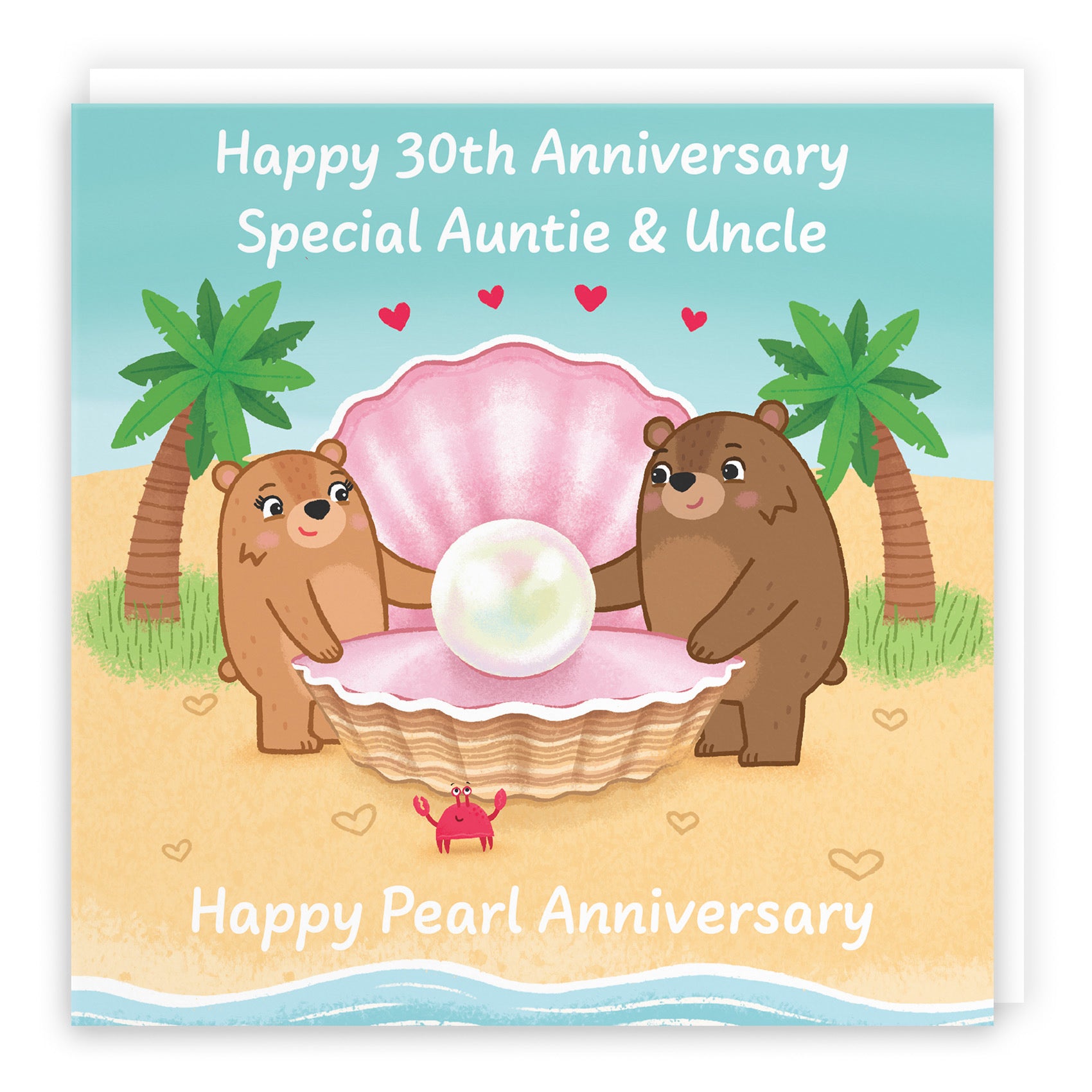 30th Auntie And Uncle Anniversary Card Love Story - Default Title (B0DHW97KP8)