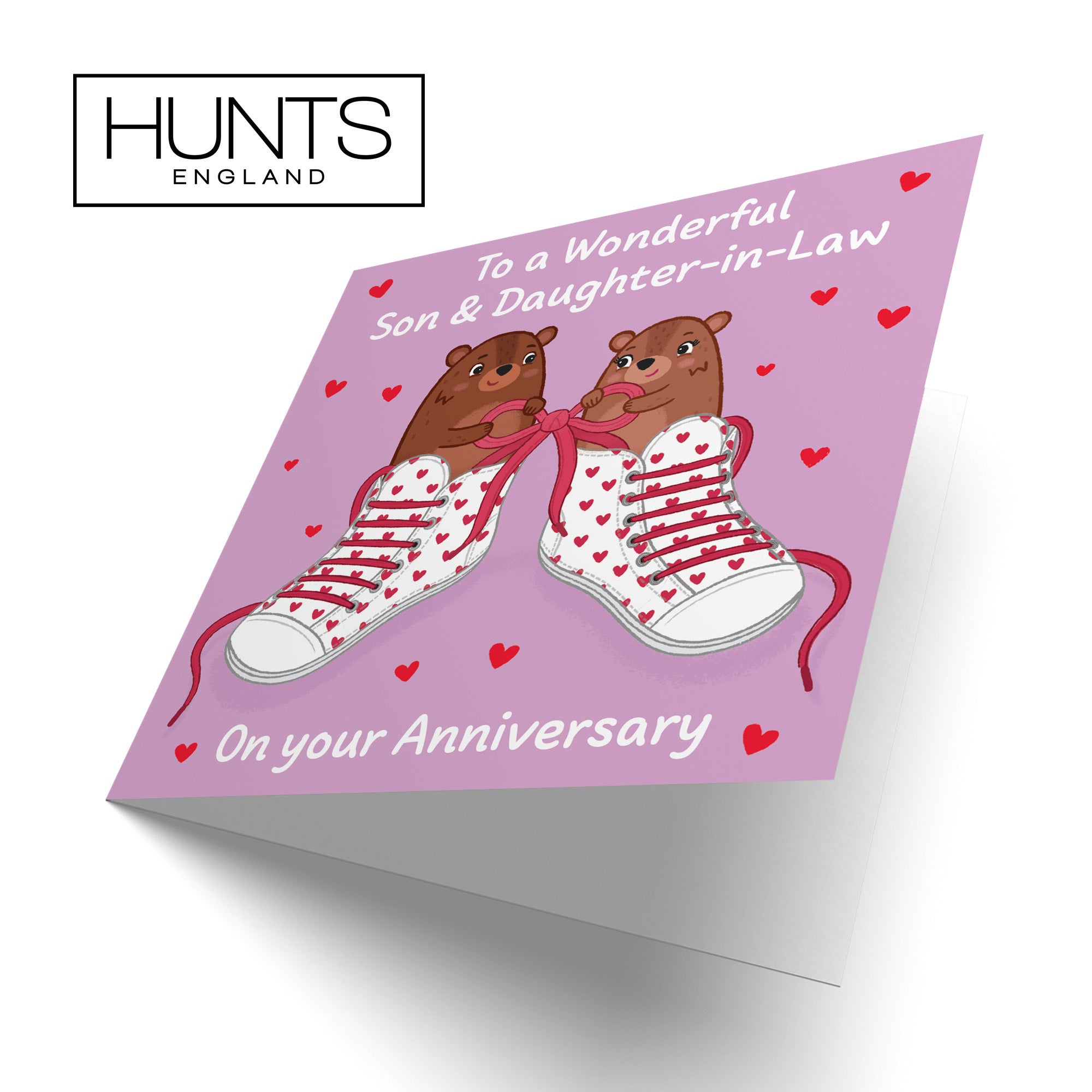 Son And Daughter In Law Anniversary Card Laces Love Story - Default Title (B0DHW98JSP)