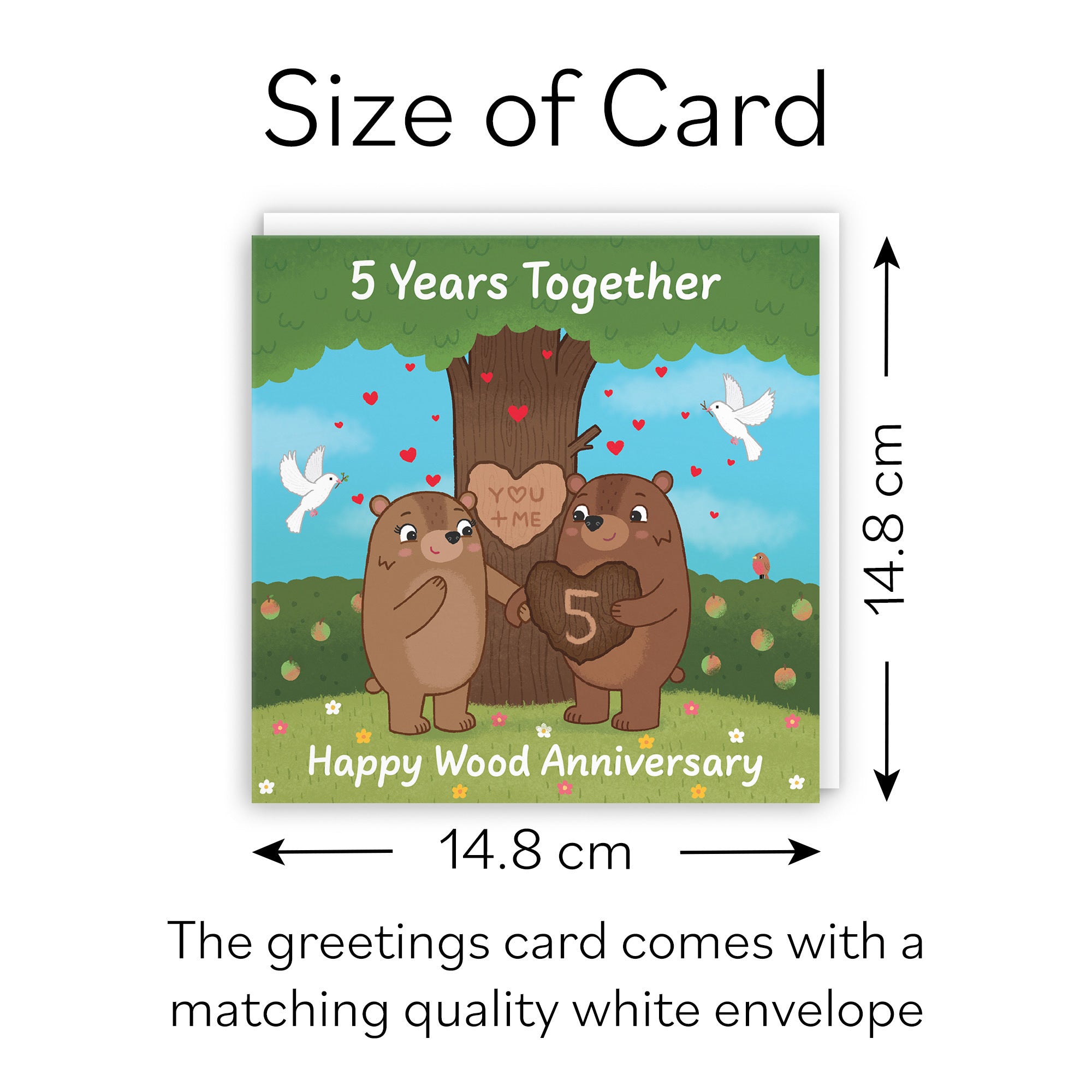 5th Anniversary Card Love Story - Default Title (B0DHW9913L)