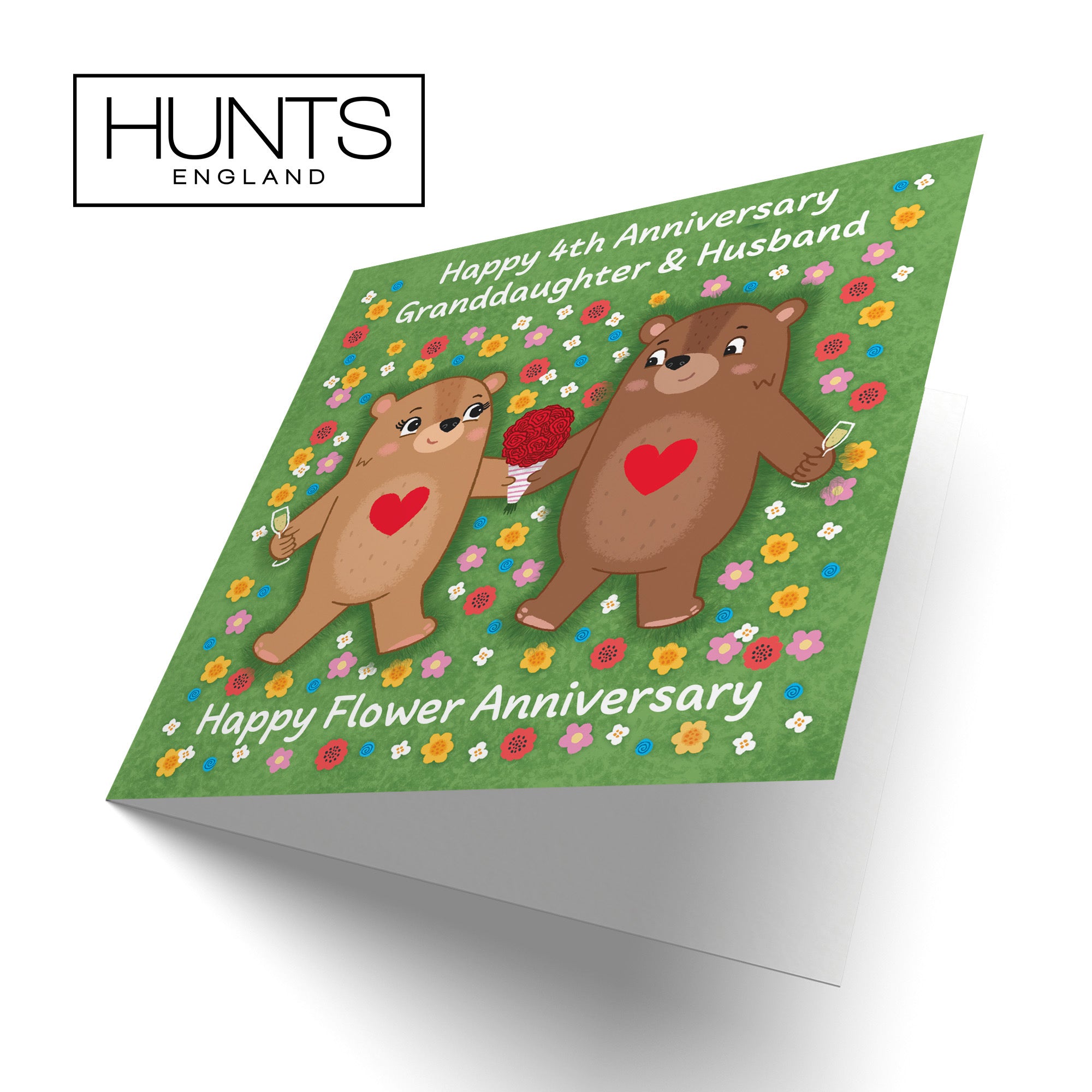 4th Granddaughter And Husband Anniversary Card Love Story - Default Title (B0DHW991KB)