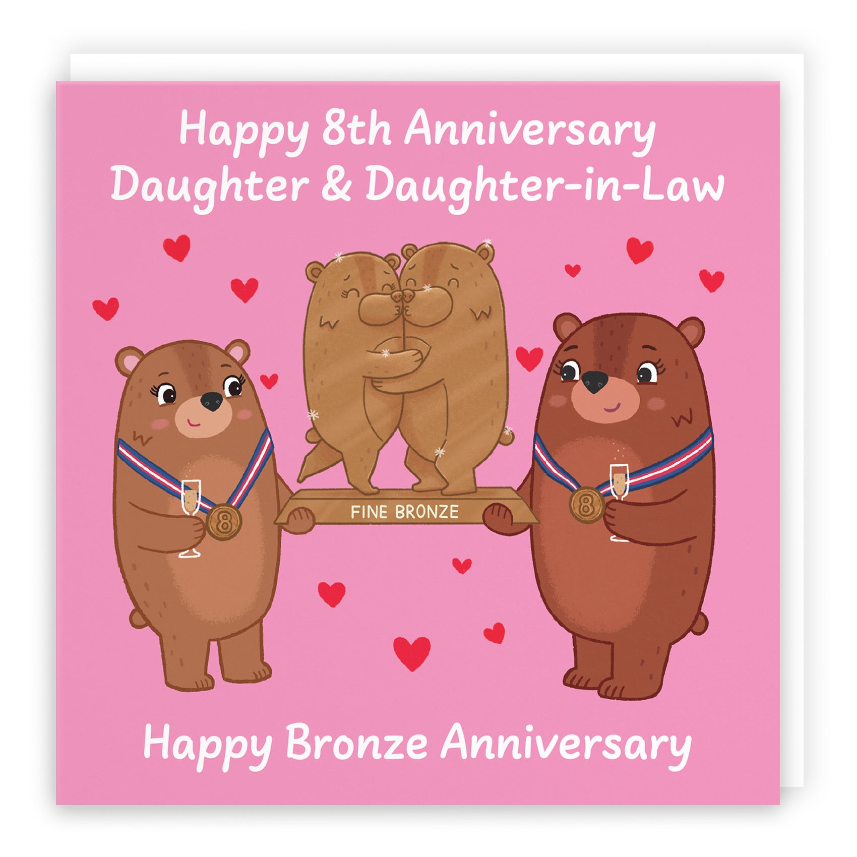 8th Daughter And Daughter In Law Anniversary Card Love Story - Default Title (B0DHW9B11M)